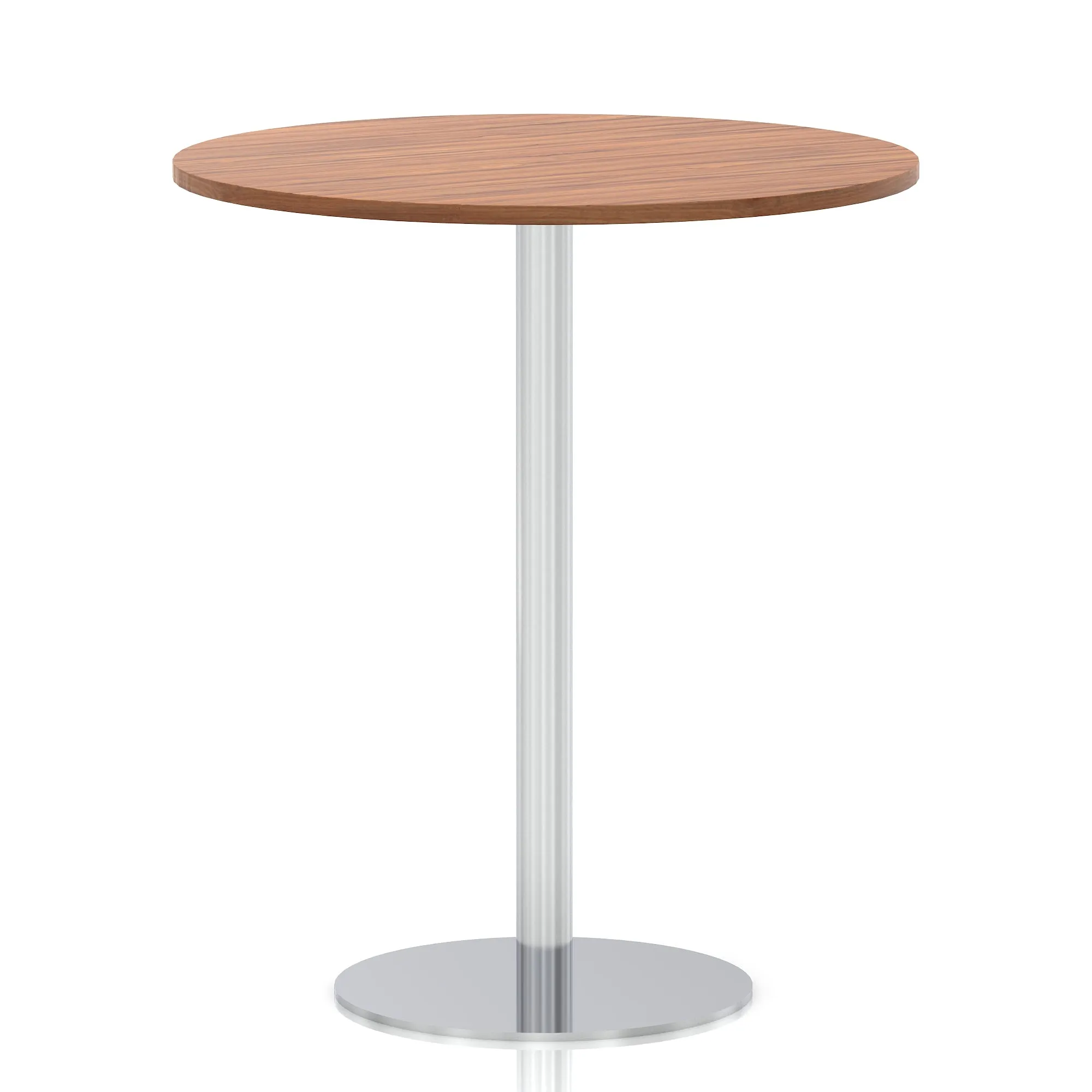 Italia Round Poseur Table Silver Leg