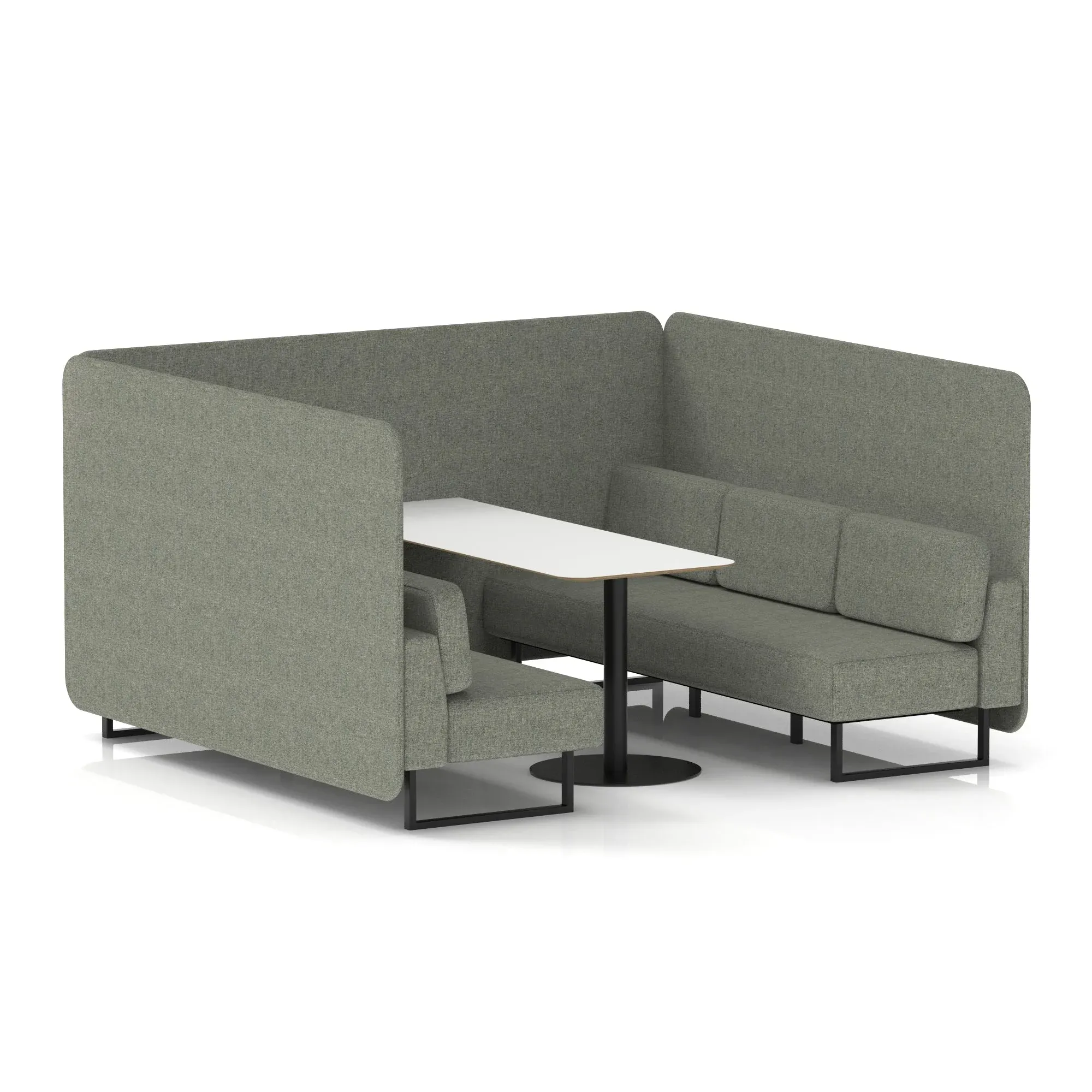 EE - Brixworth Bench Booth With White Table In Single Tone