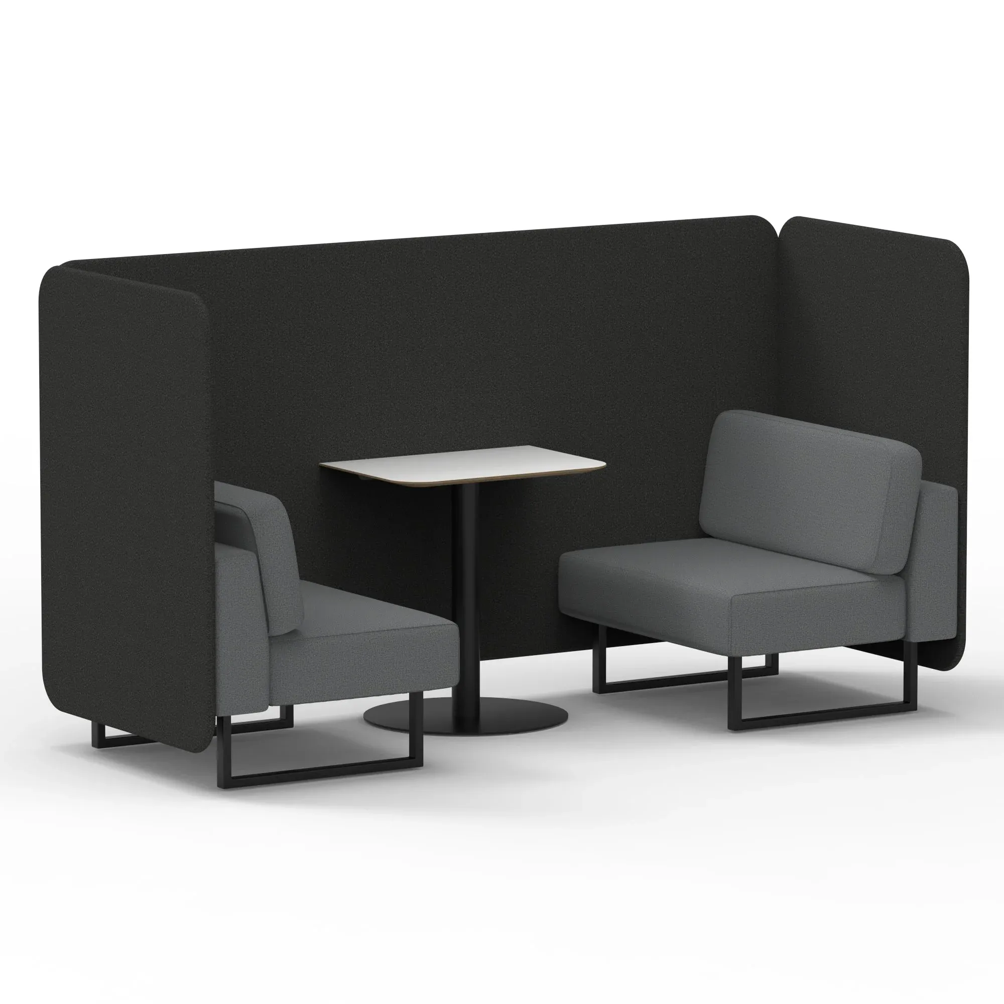 Brixworth Bench Booth With White Table In Two Tone