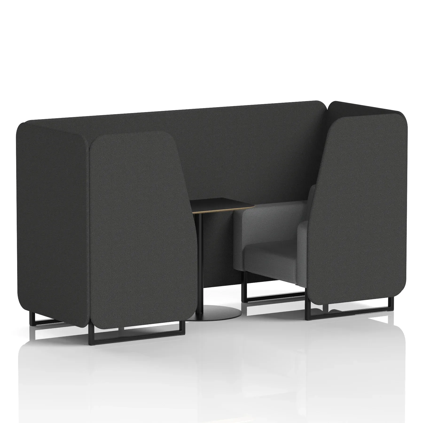 Brixworth Booth With Black Table In Two Tone