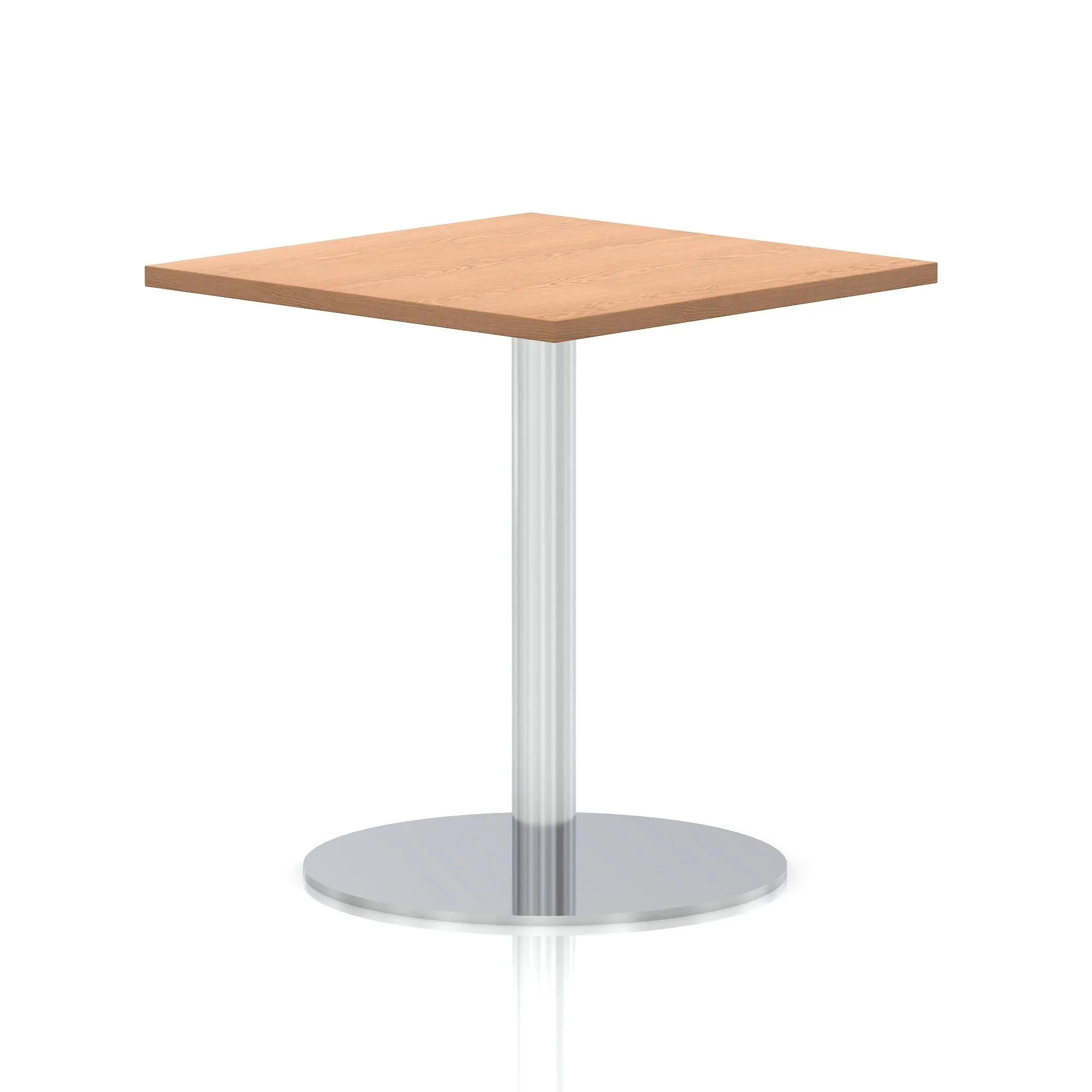 EE - Italia Square Poseur Table Silver Leg