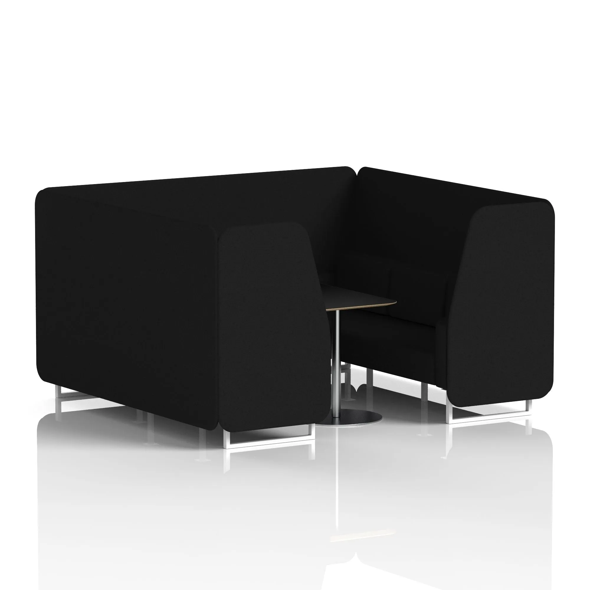 Brixworth Booth With Black Table In Single Tone