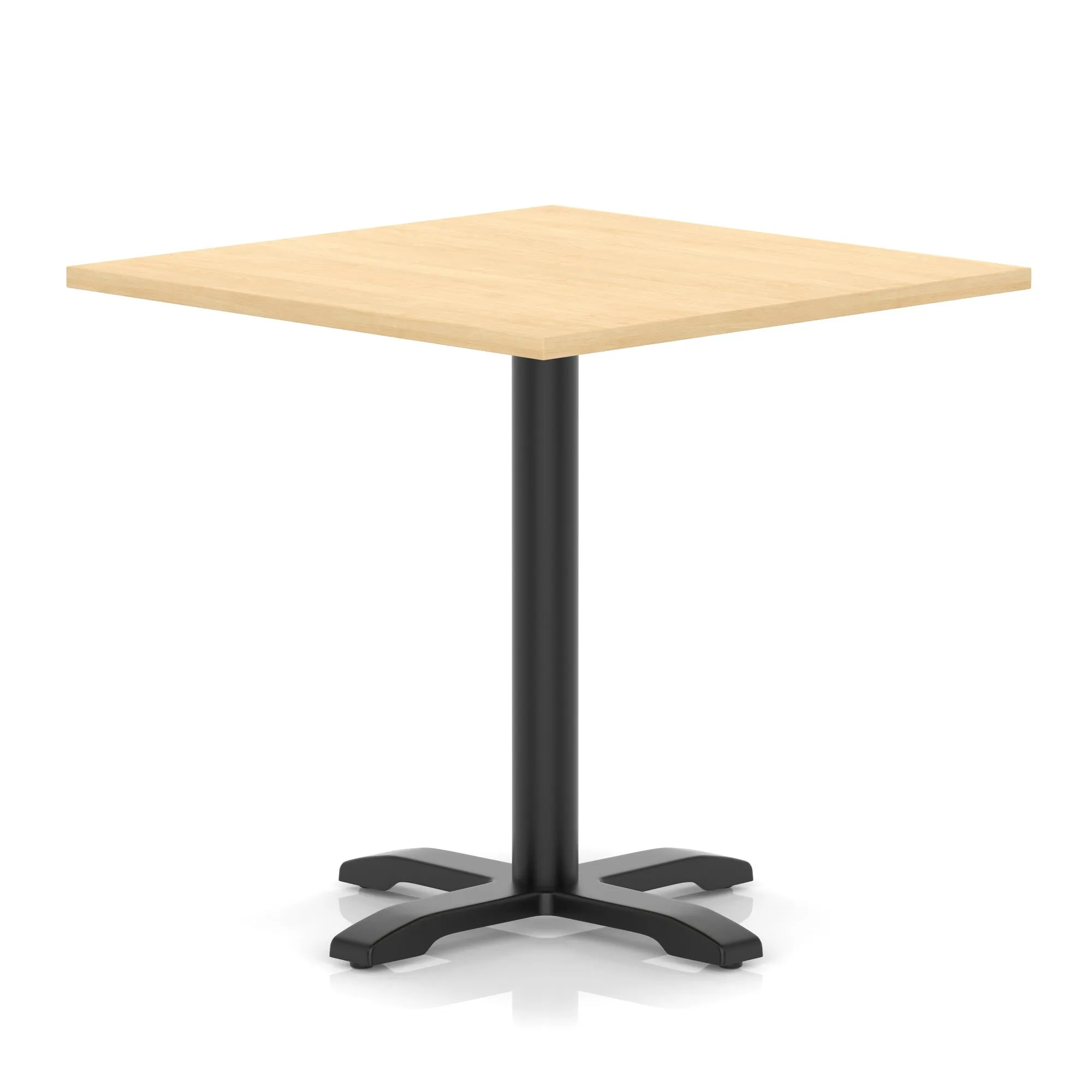 Italia Square Poseur Table With Cross Base Black Leg