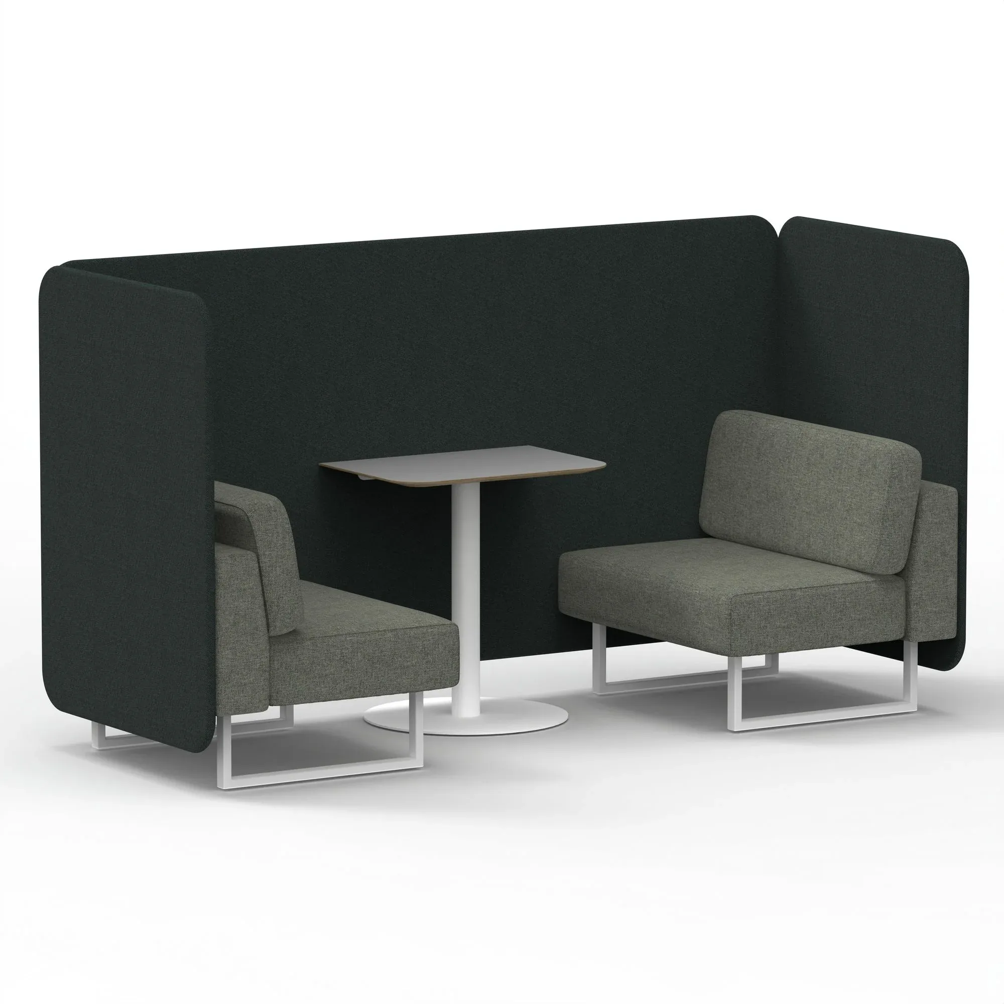 EE - Brixworth Bench Booth With Grey Table In Two Tone