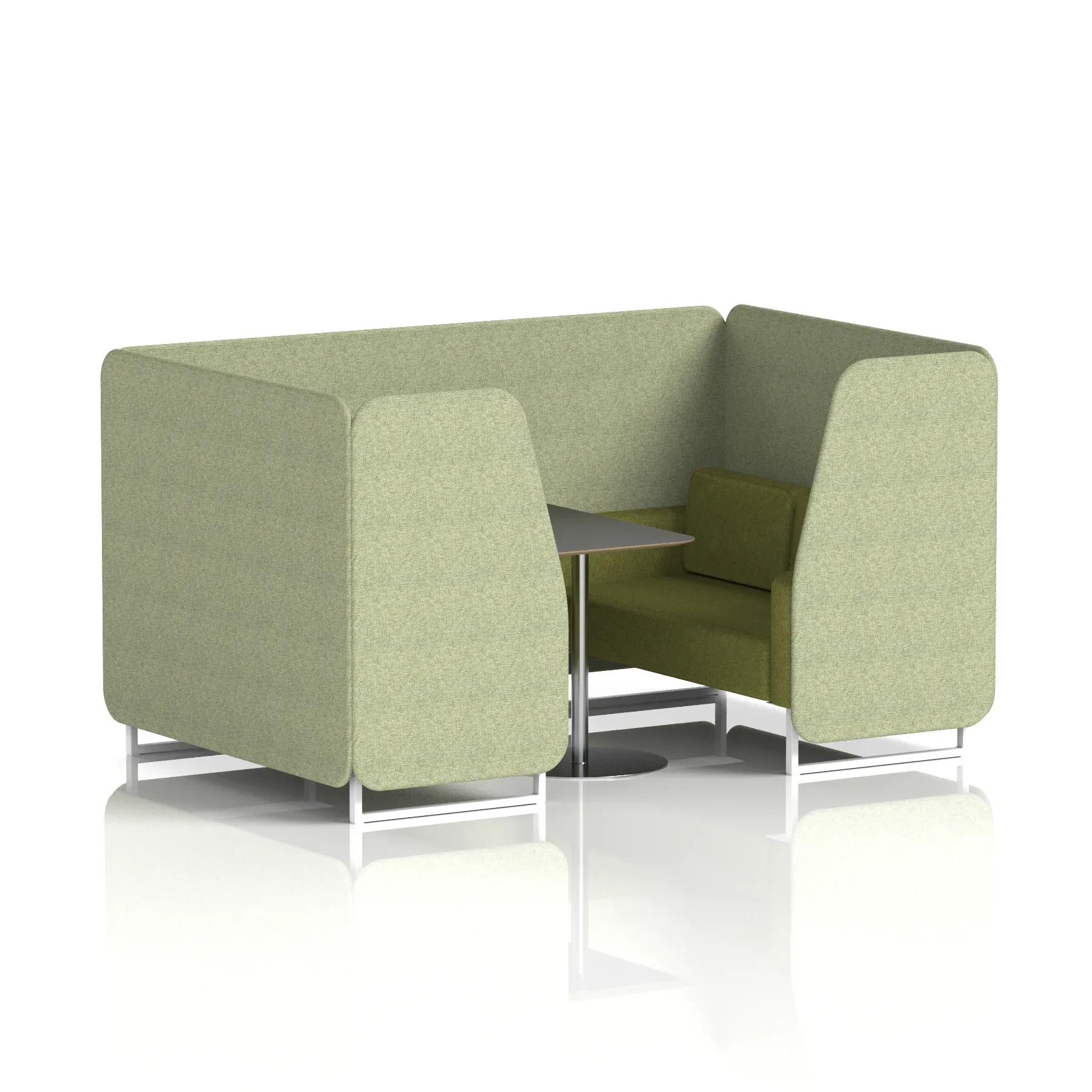 Brixworth Booth With Black Table In Two Tone