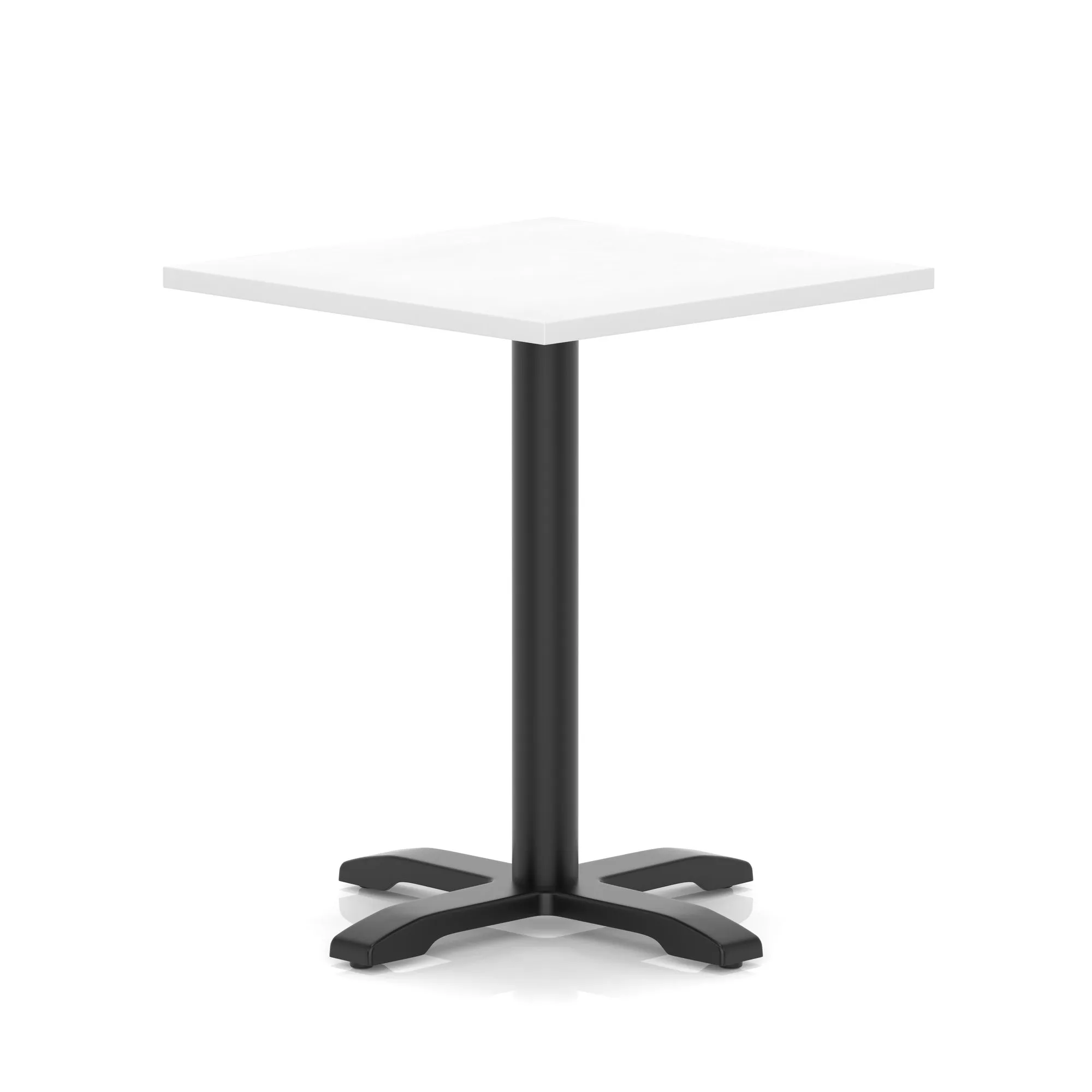 EE - Italia Square Poseur Table With Cross Base Black Leg