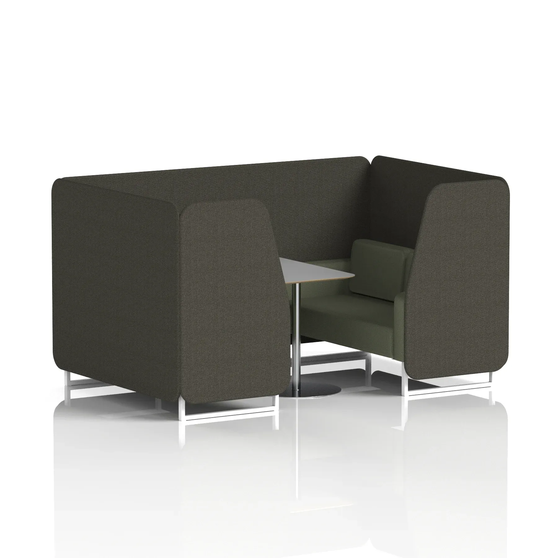 Brixworth Booth With Grey Table In Two Tone