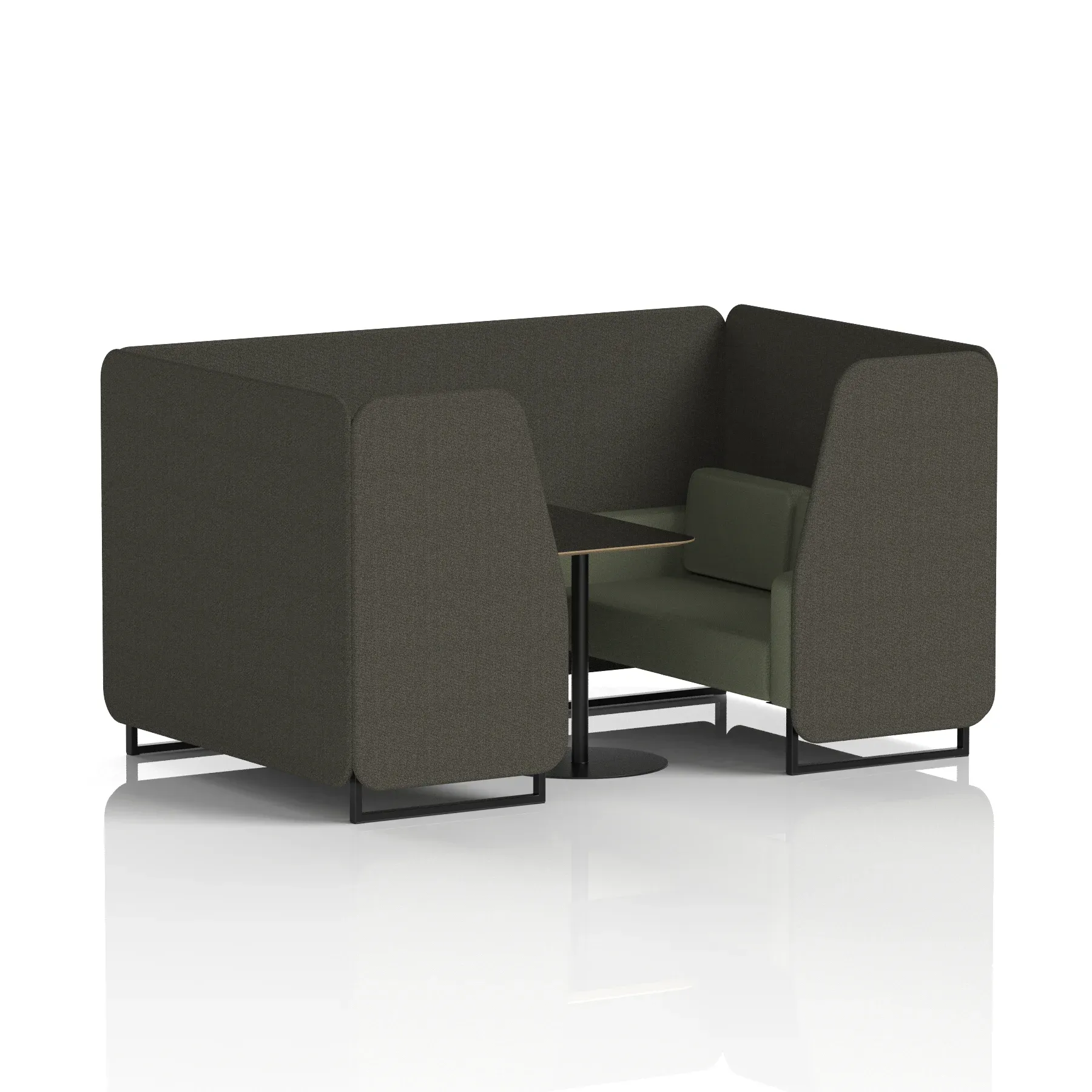 Brixworth Booth With Black Table In Two Tone