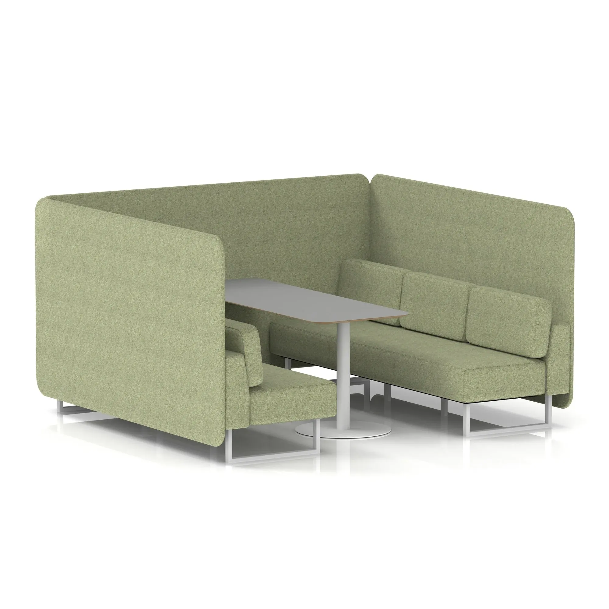 EE - Brixworth Bench Booth With Grey Table In Single Tone