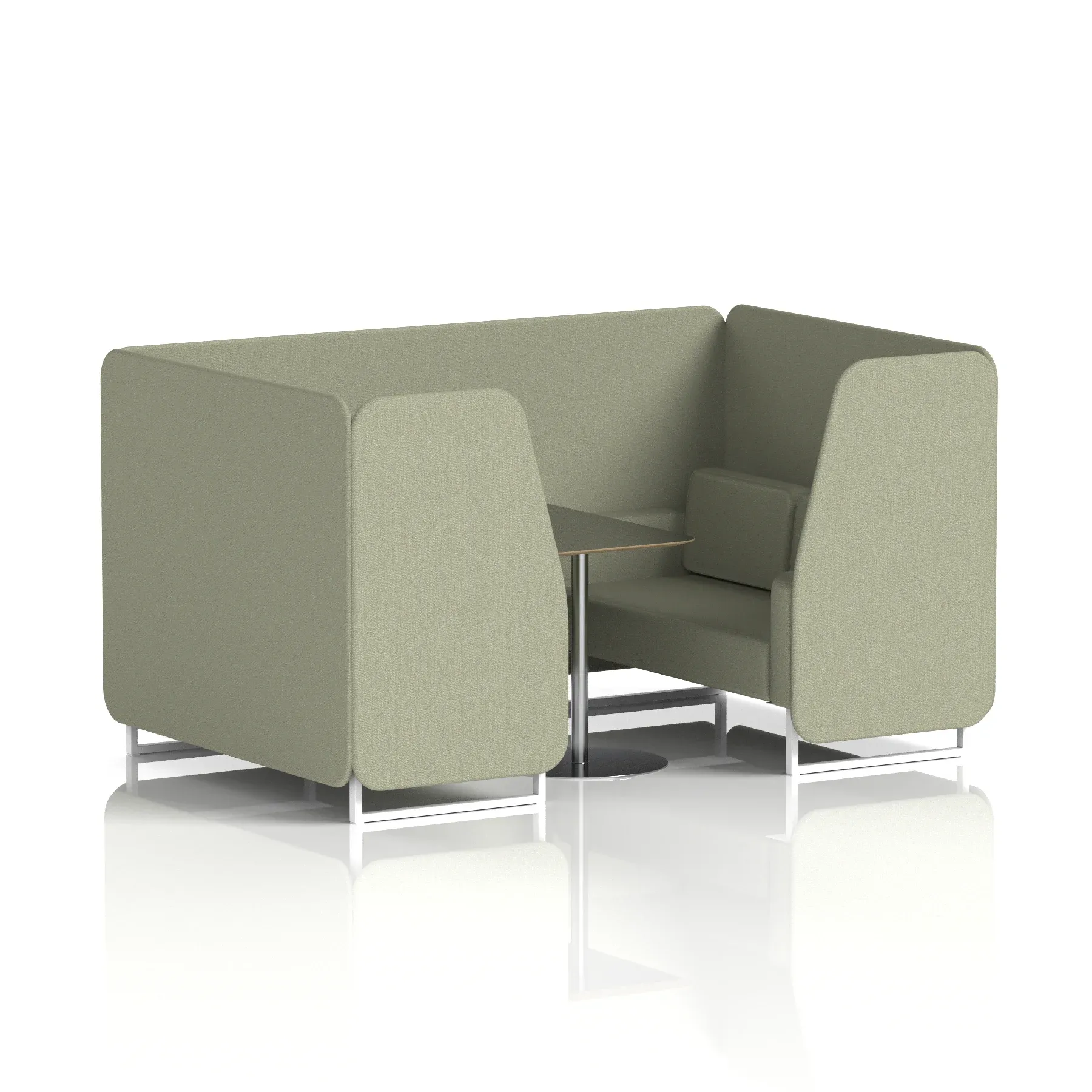 Brixworth Booth With Black Table In Single Tone