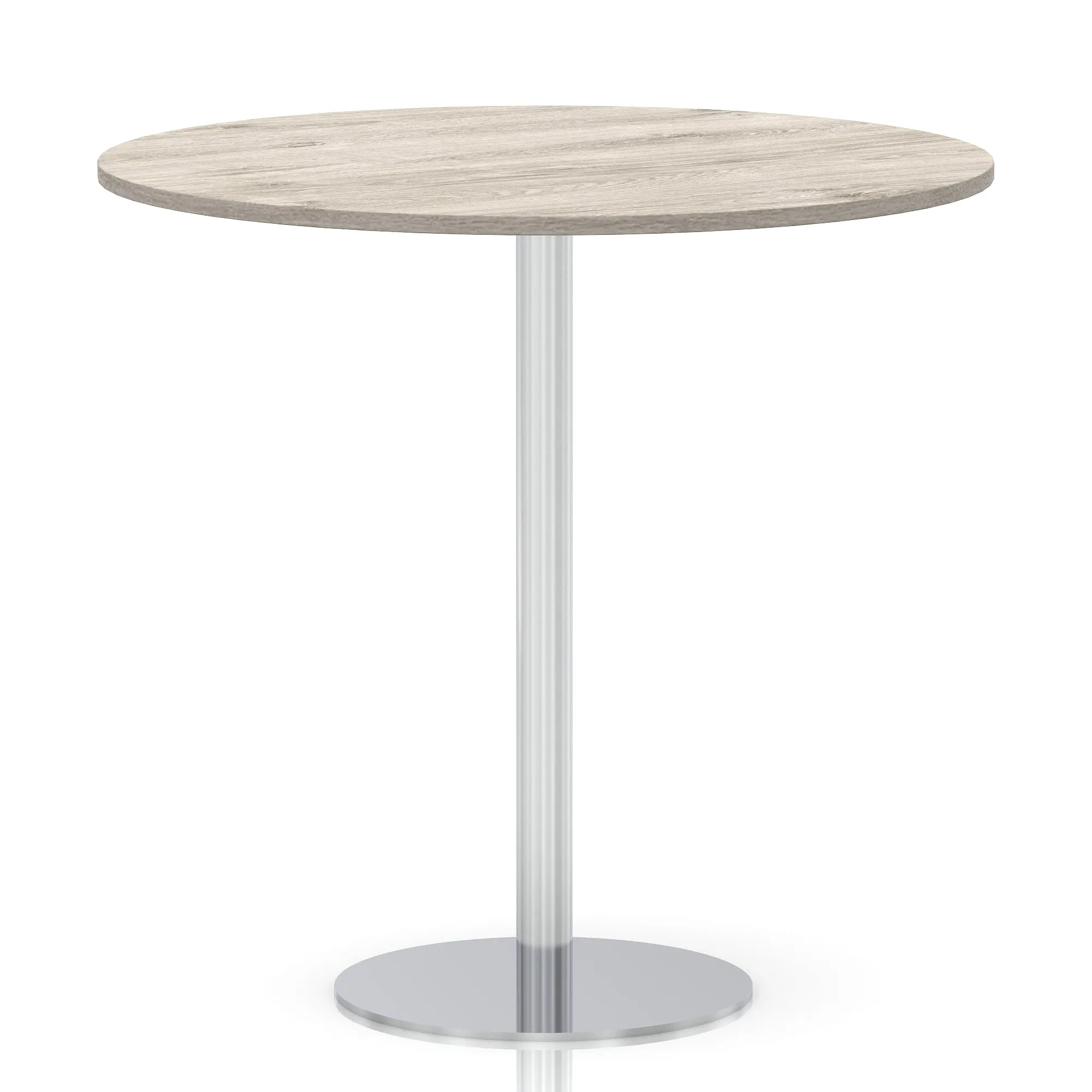 EE - Italia Round Poseur Table Silver Leg