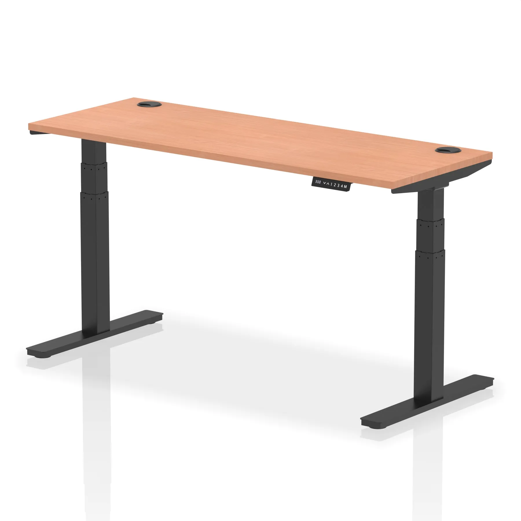 EE - Air Height Adjustable Slimline Desk With Cable Ports