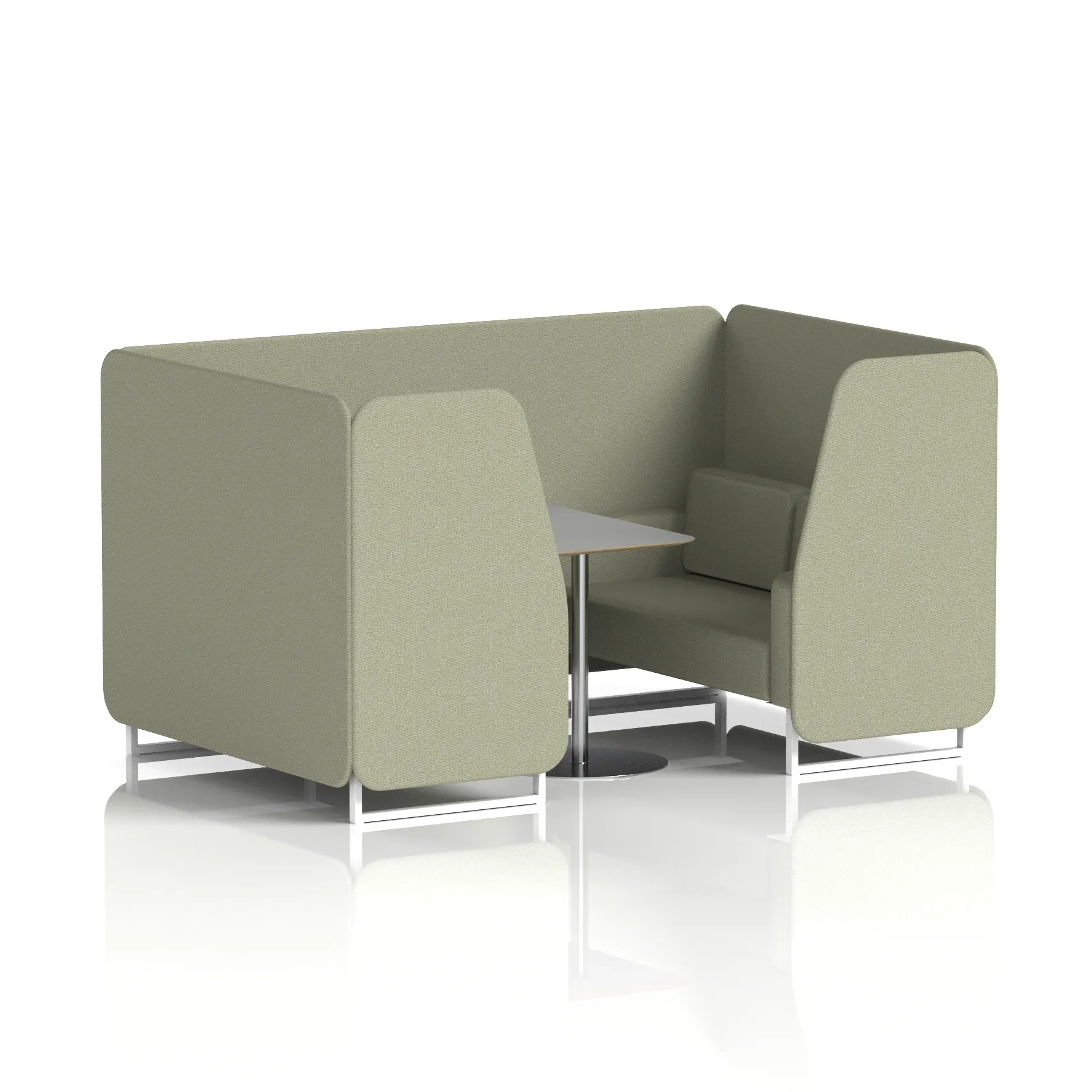 Brixworth Booth With Grey Table In Single Tone
