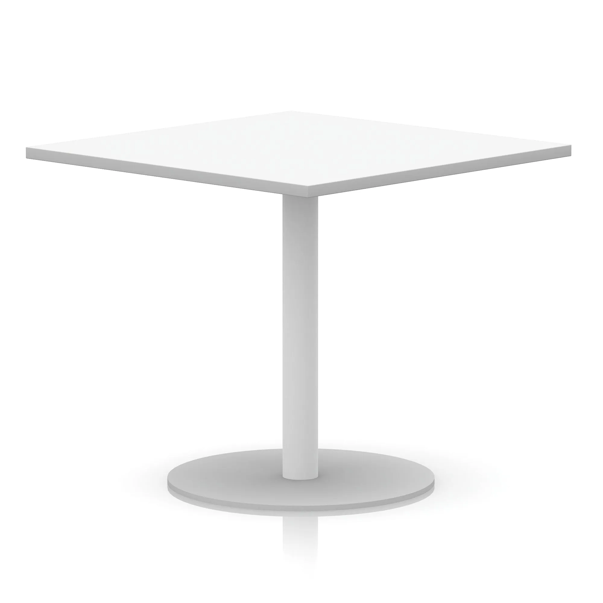 Italia Square Poseur Table White Leg