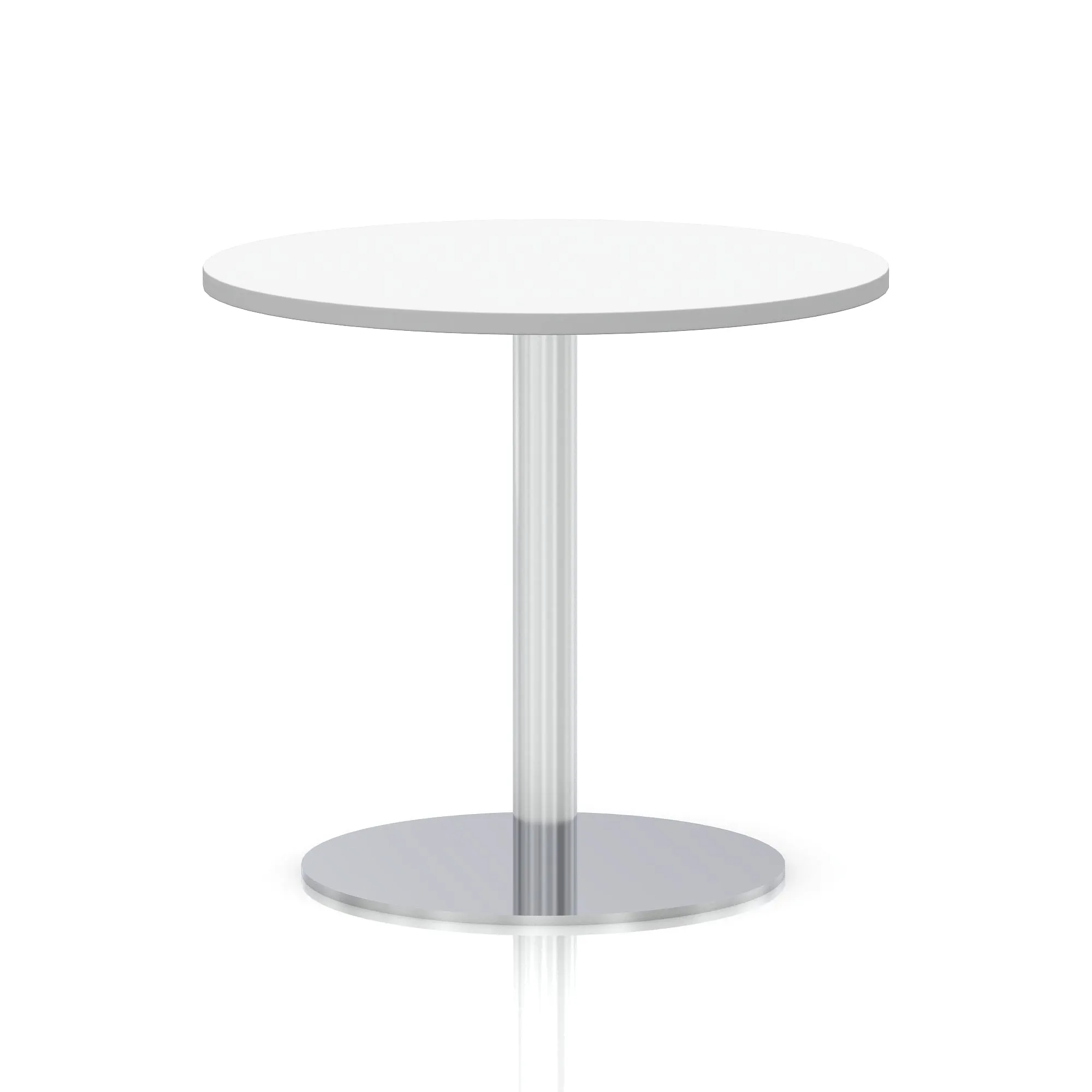 EE - Italia Round Poseur Table Silver Leg