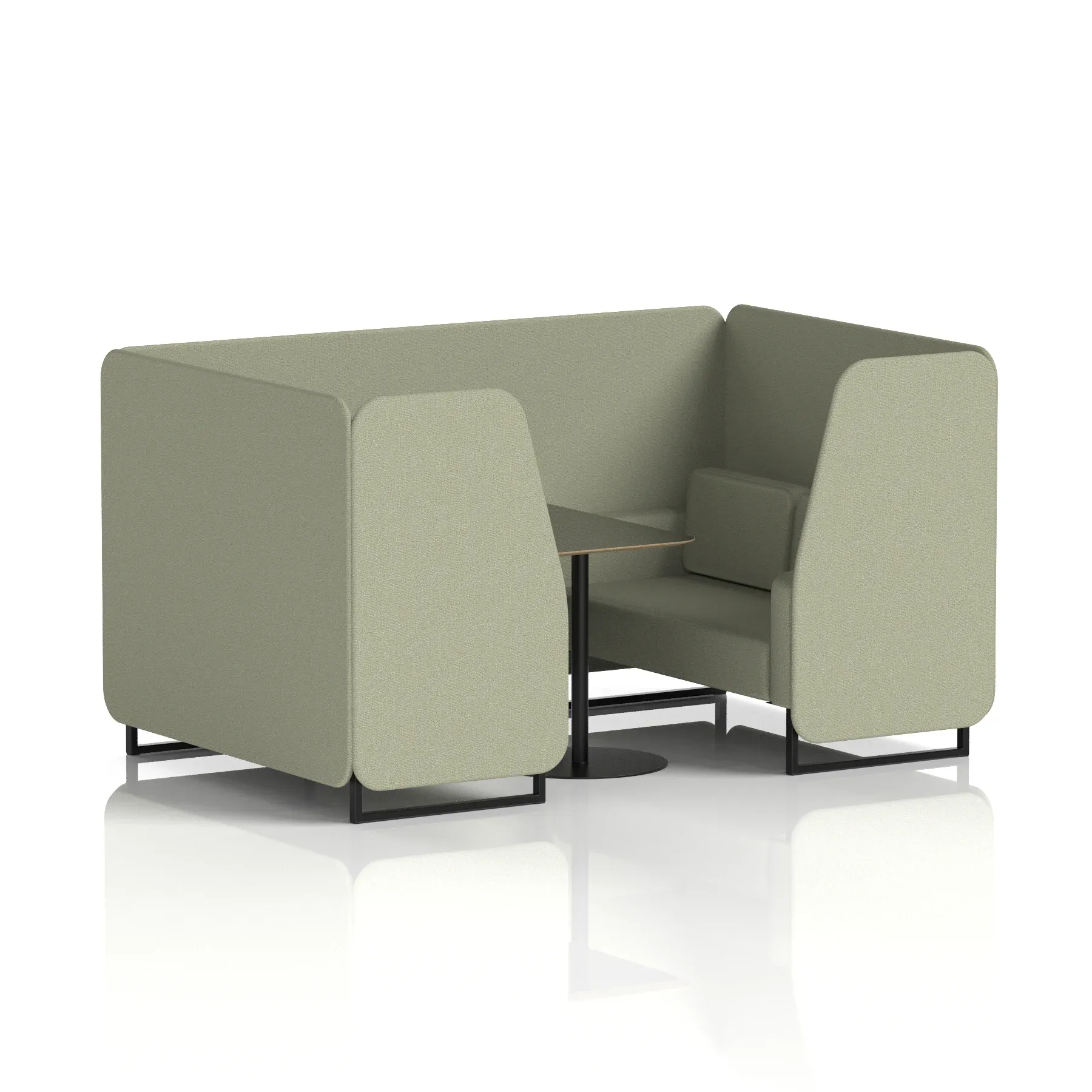 Brixworth Booth With Black Table In Single Tone