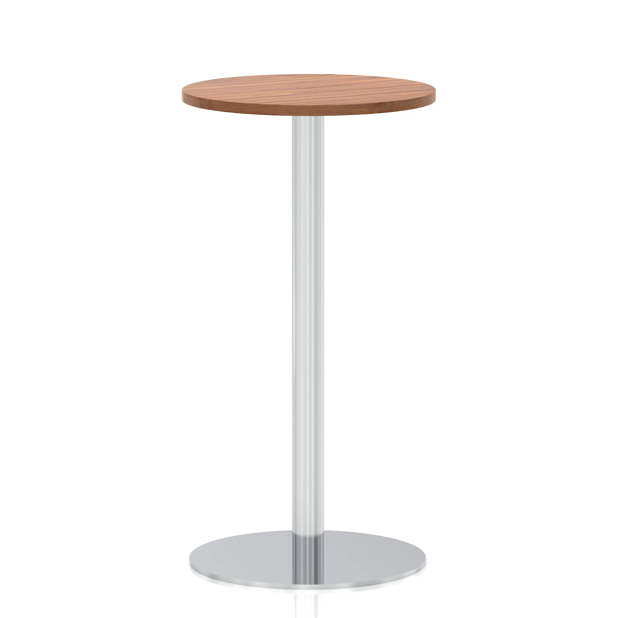 Italia Round Poseur Table Silver Leg
