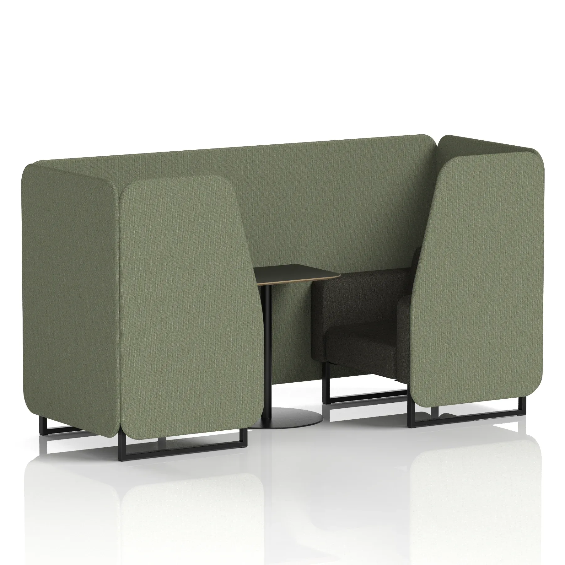 Brixworth Booth With Black Table In Two Tone