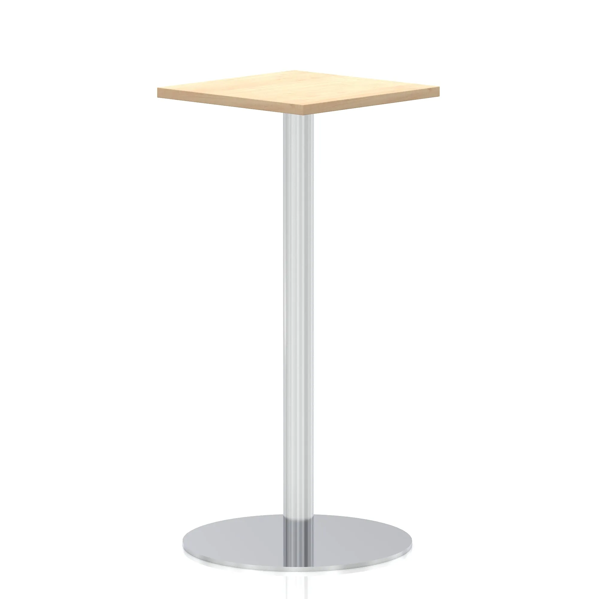 EE - Italia Square Poseur Table Silver Leg