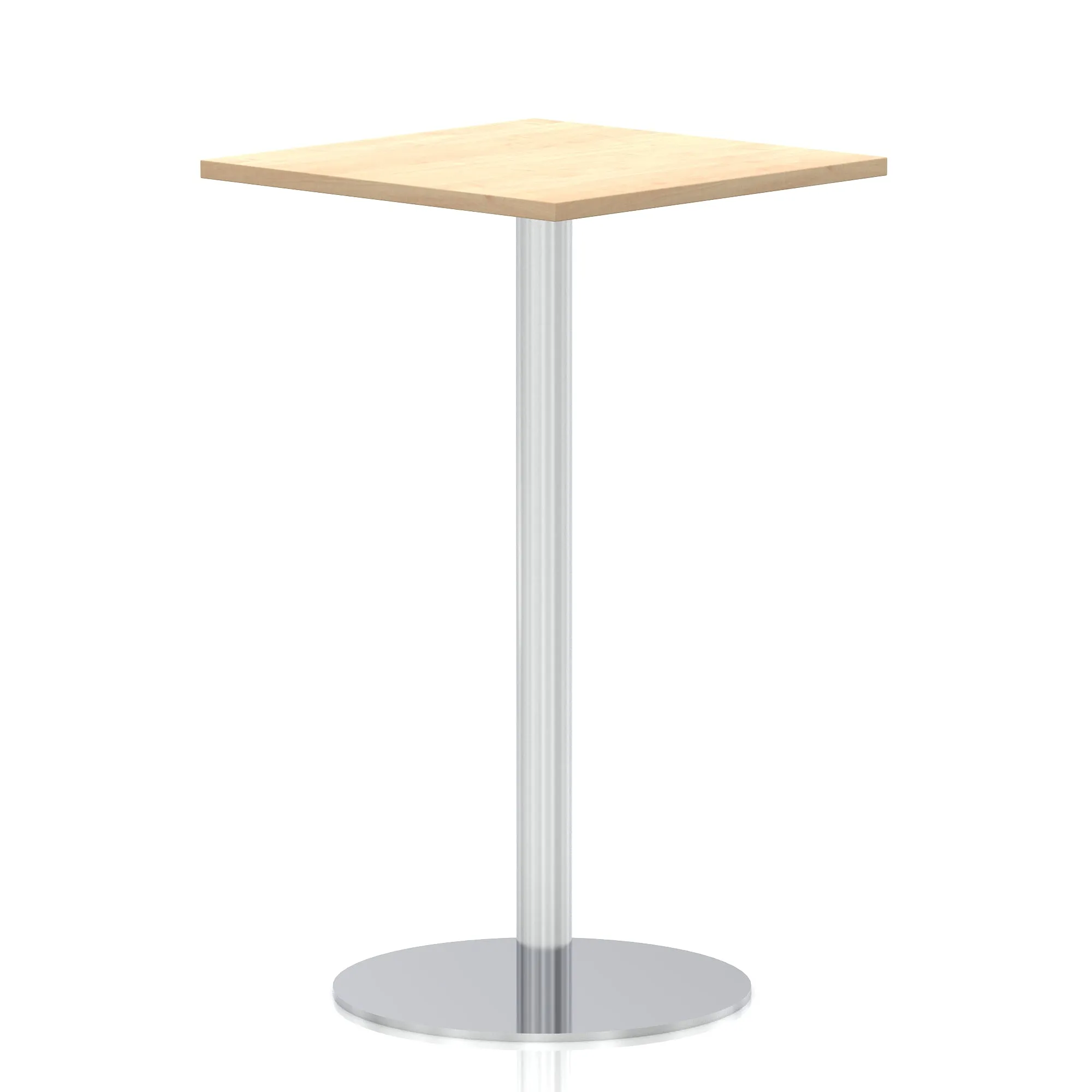 Italia Square Poseur Table Silver Leg