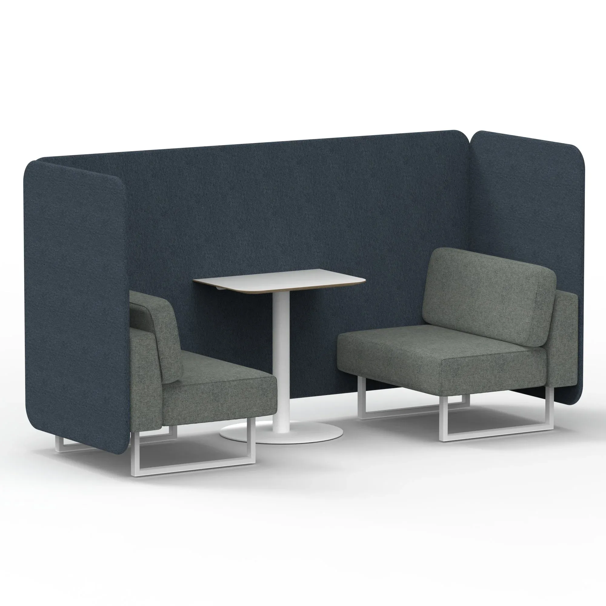 EE - Brixworth Bench Booth With White Table In Two Tone