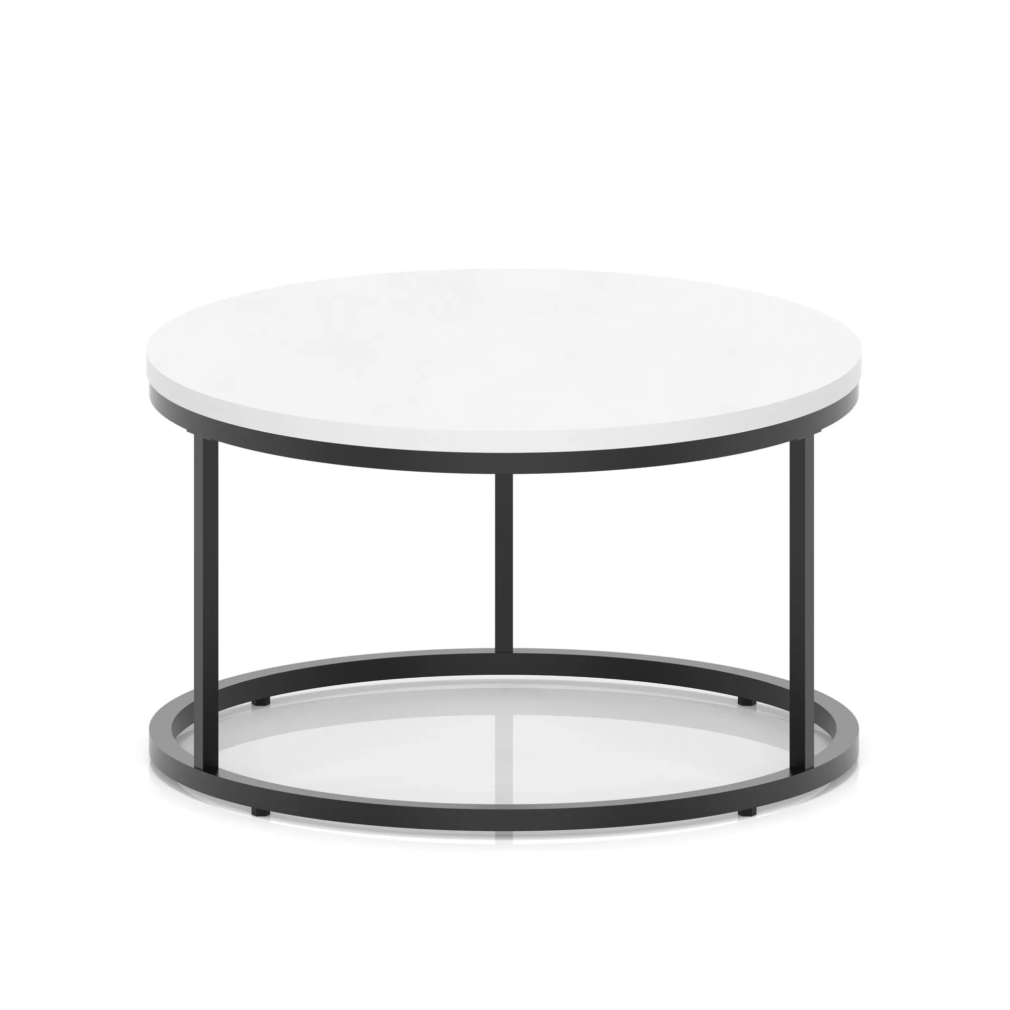Impulse Round Coffee Table With Metal Frame