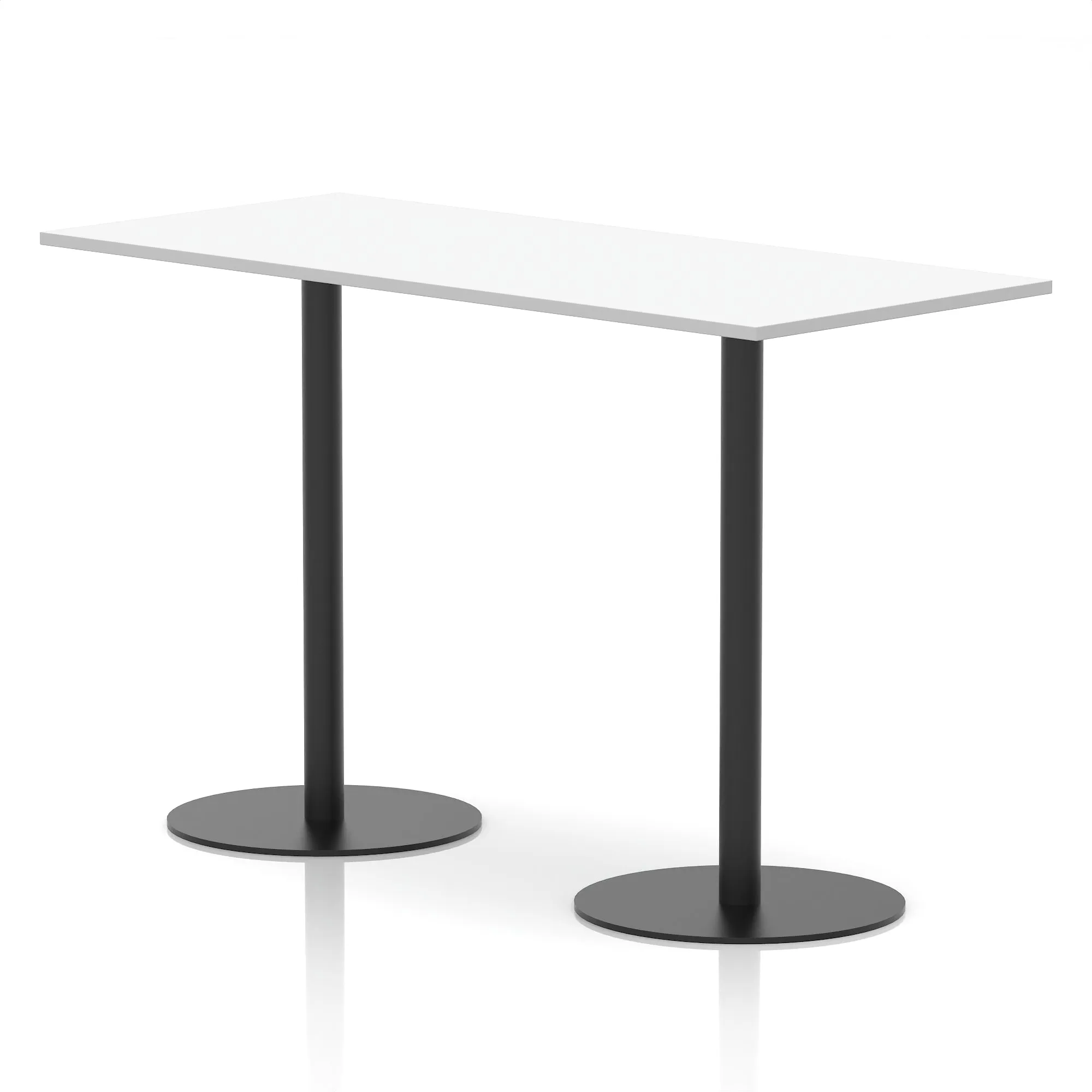 EE - Italia Rectangular Poseur Table Black Leg