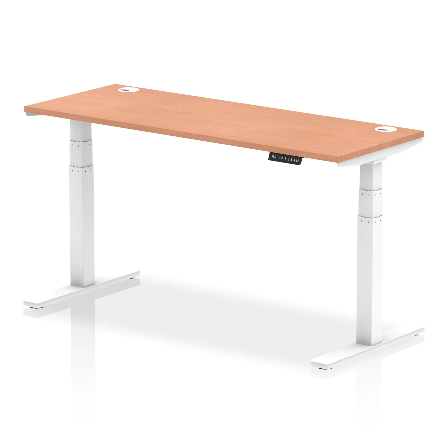 EE - Air Height Adjustable Slimline Desk With Cable Ports