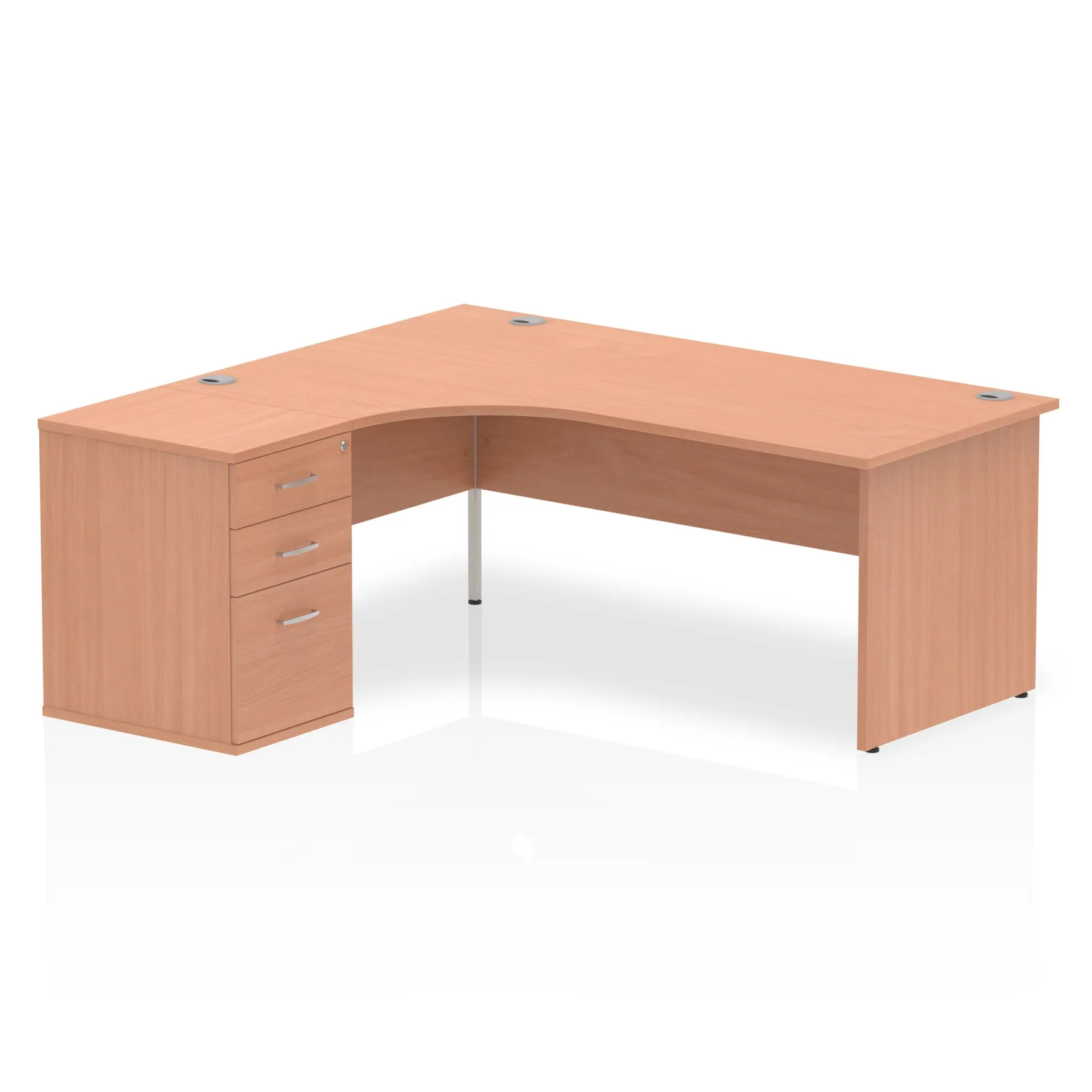 EE - Impulse Panel End Crescent Desk Workstation