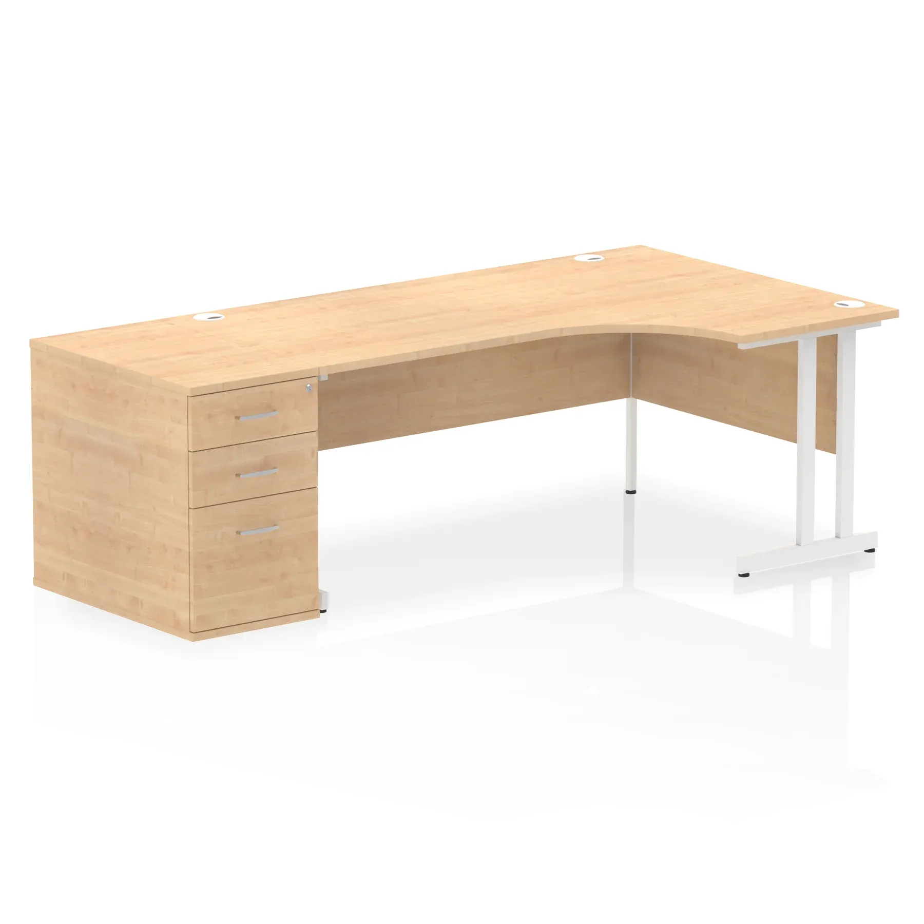 Impulse 1800mm Cantilever Right Crescent Desk Workstation