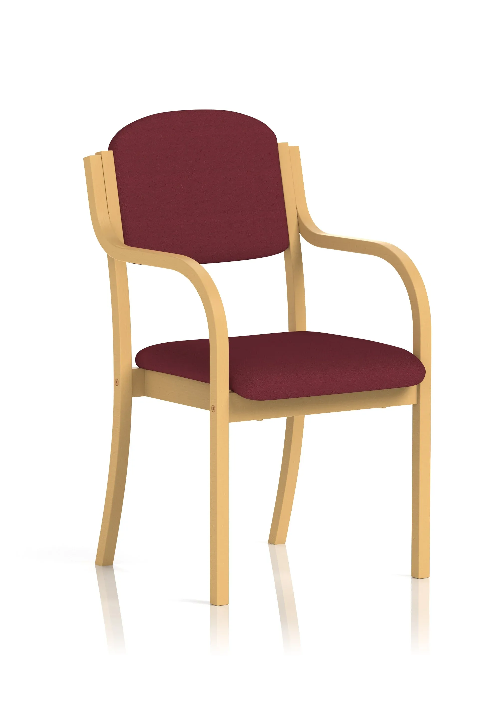 EE - Madrid Wooden Frame Visitor Chair with Arms