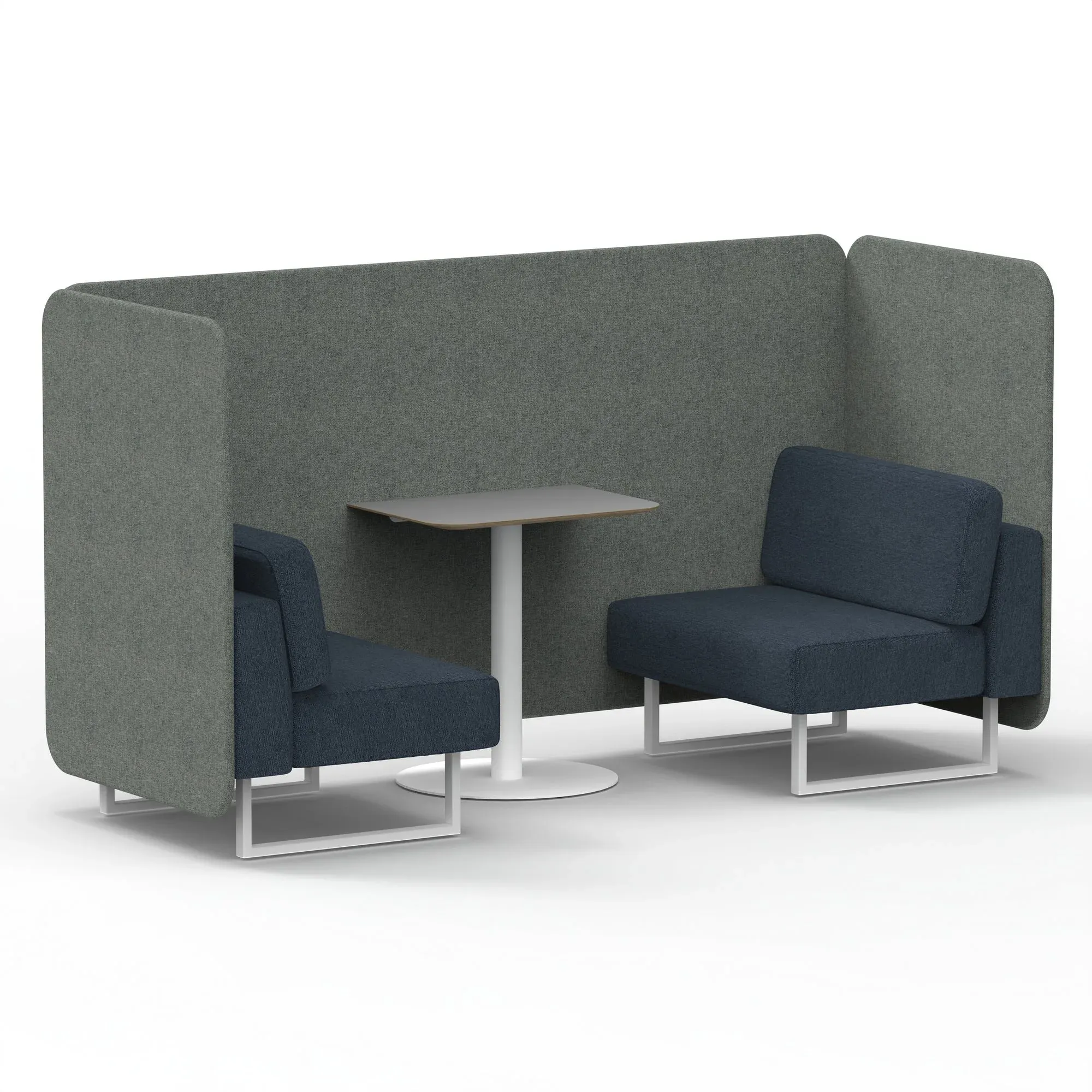 EE - Brixworth Bench Booth With Grey Table In Two Tone