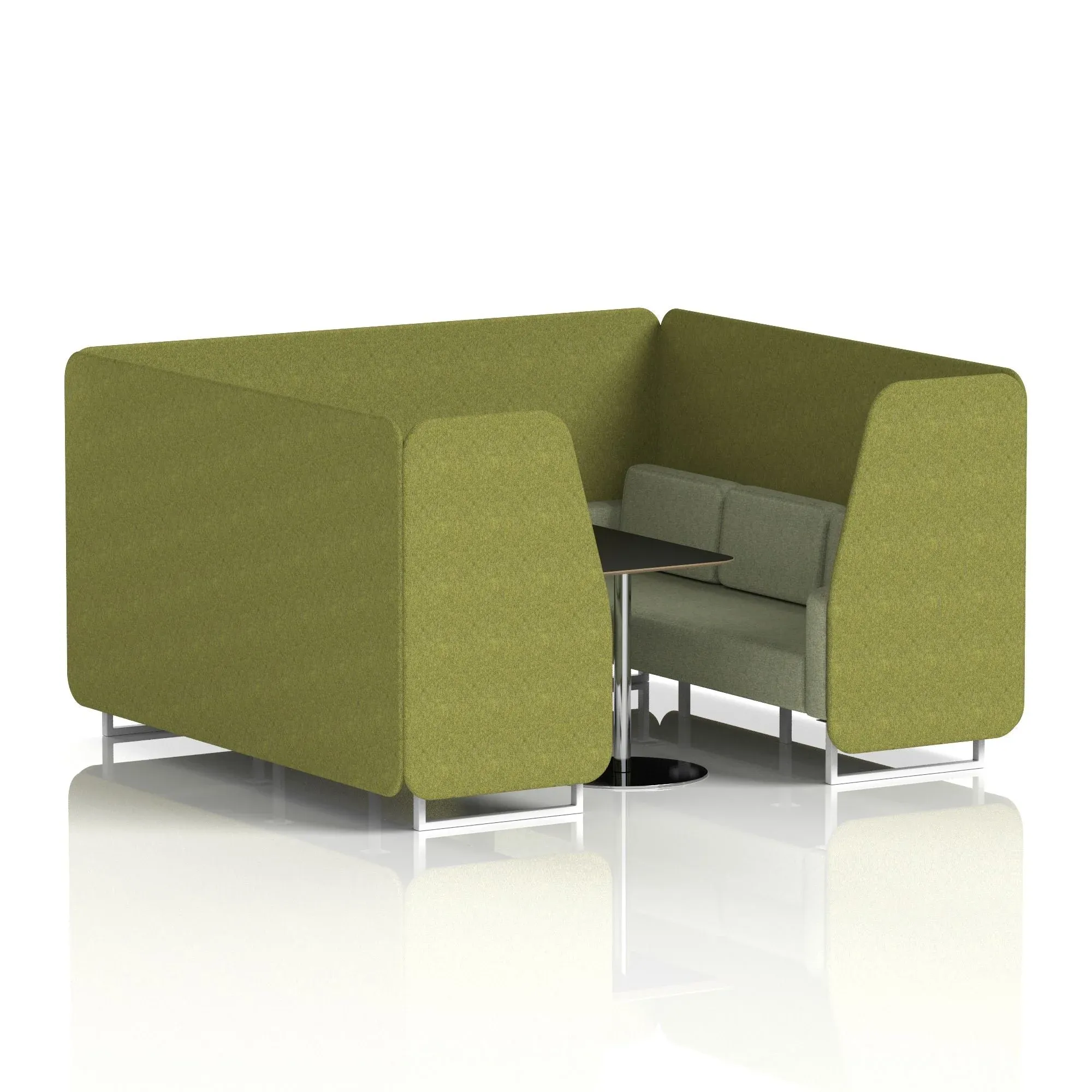 Brixworth Booth With Black Table In Two Tone