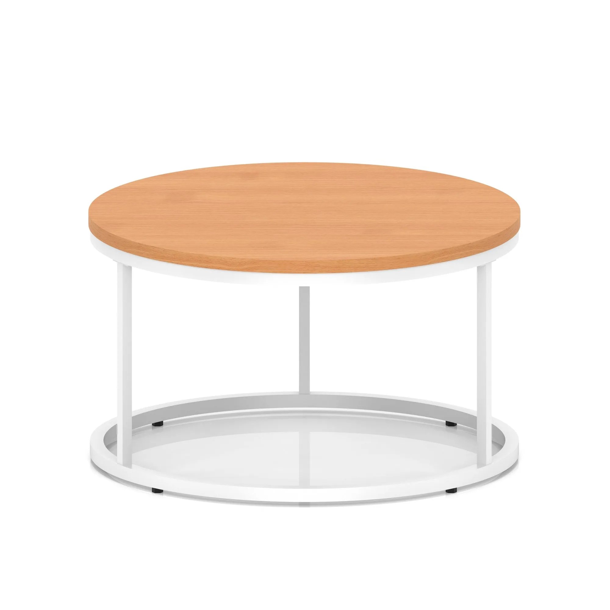 Impulse Round Coffee Table With Metal Frame