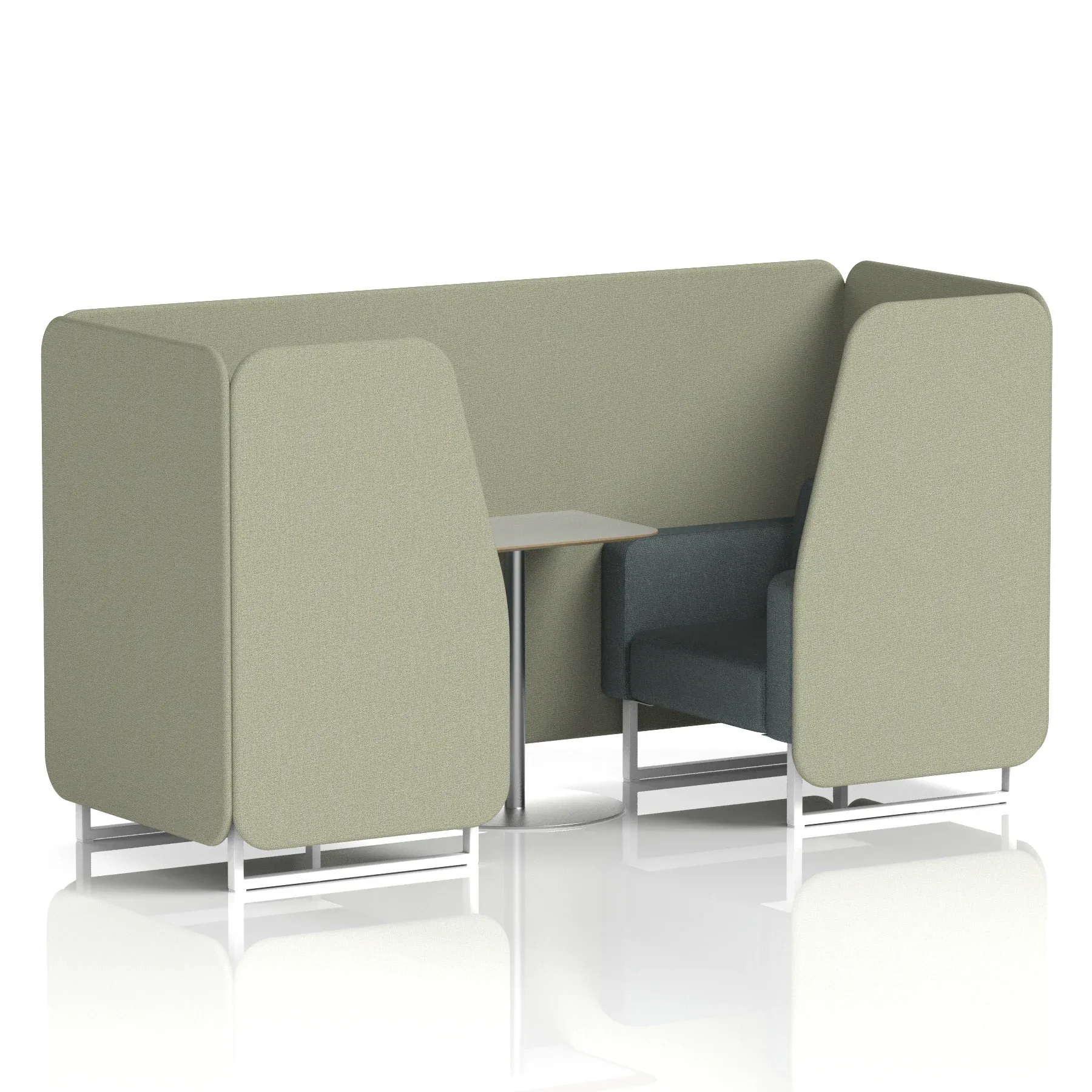 Brixworth Booth With Grey Table In Two Tone
