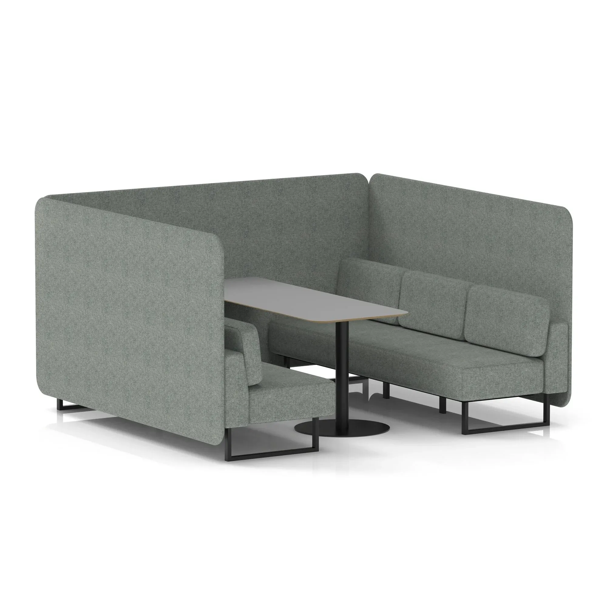 EE - Brixworth Bench Booth With Grey Table In Single Tone
