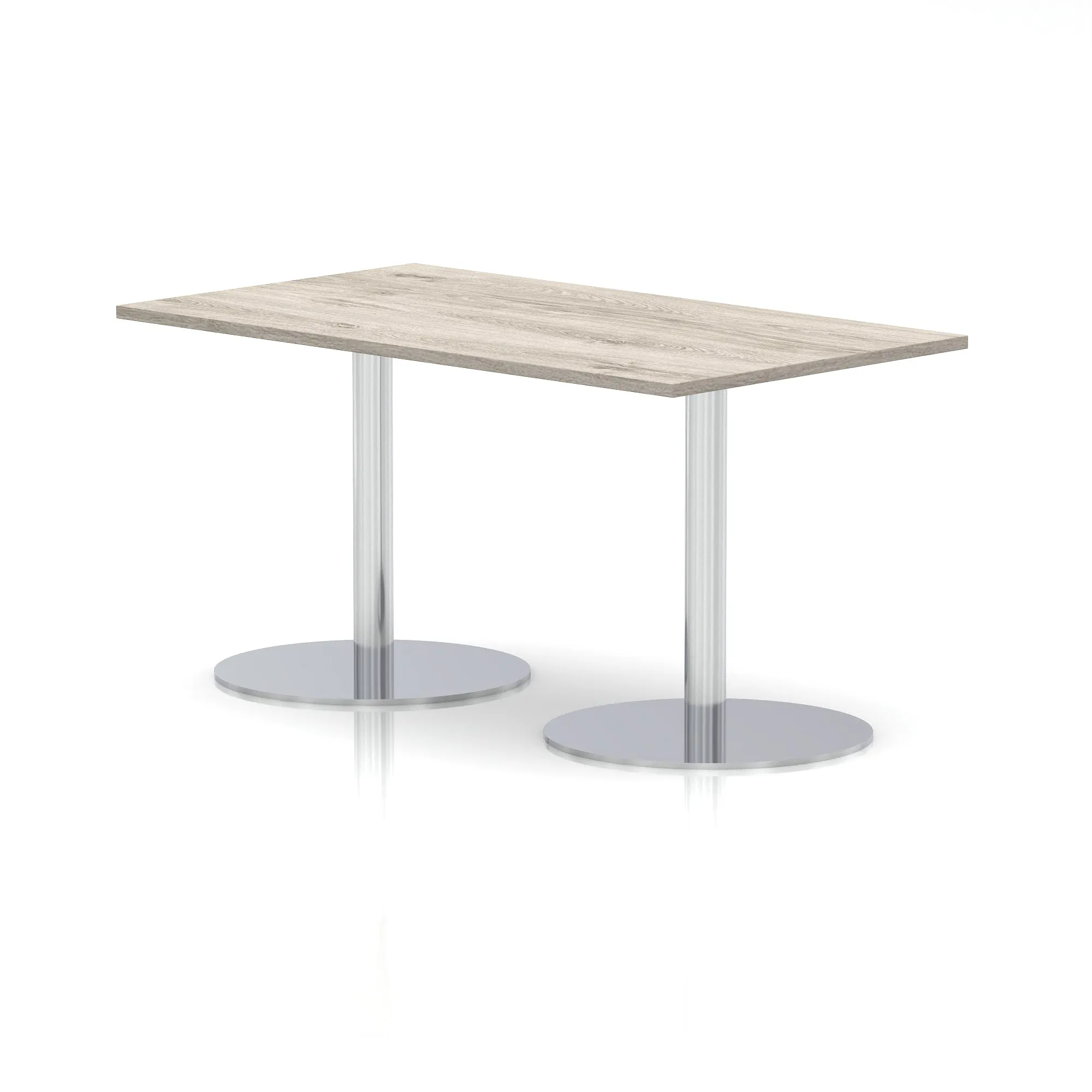 Italia Rectangular Poseur Table Silver Leg