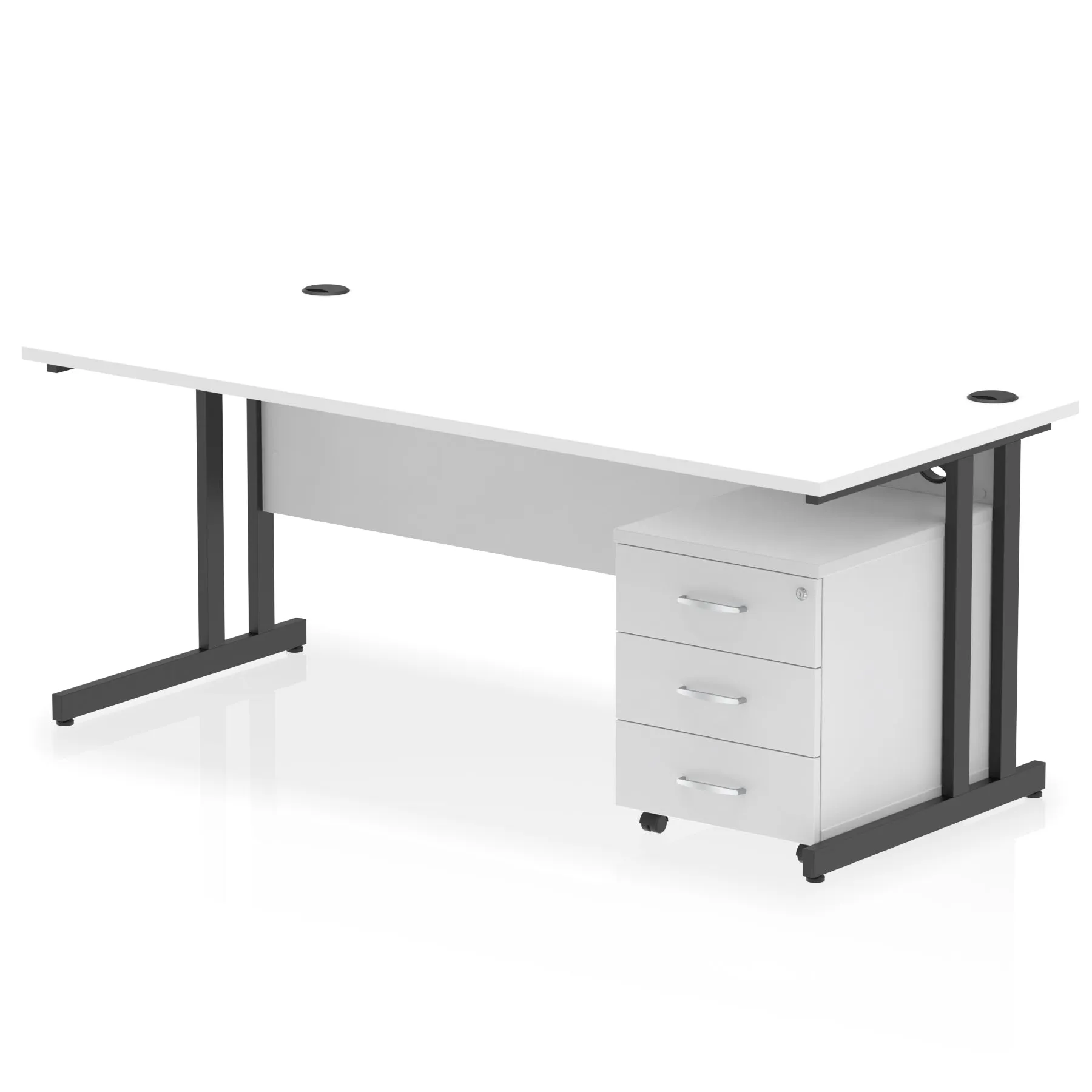 EE - Impulse 1800mm Cantilever Straight Desk With Mobile Pedestal