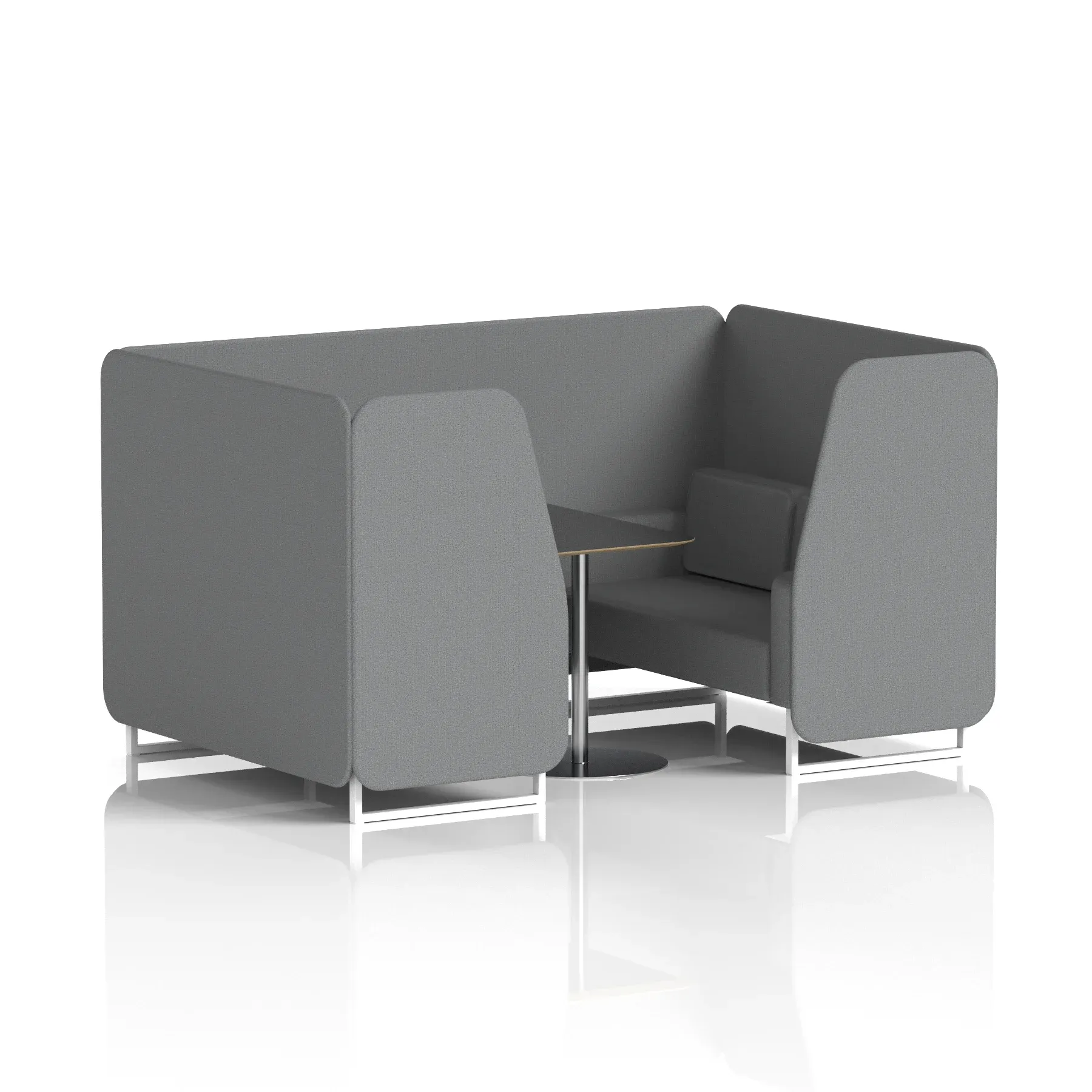 Brixworth Booth With Black Table In Single Tone