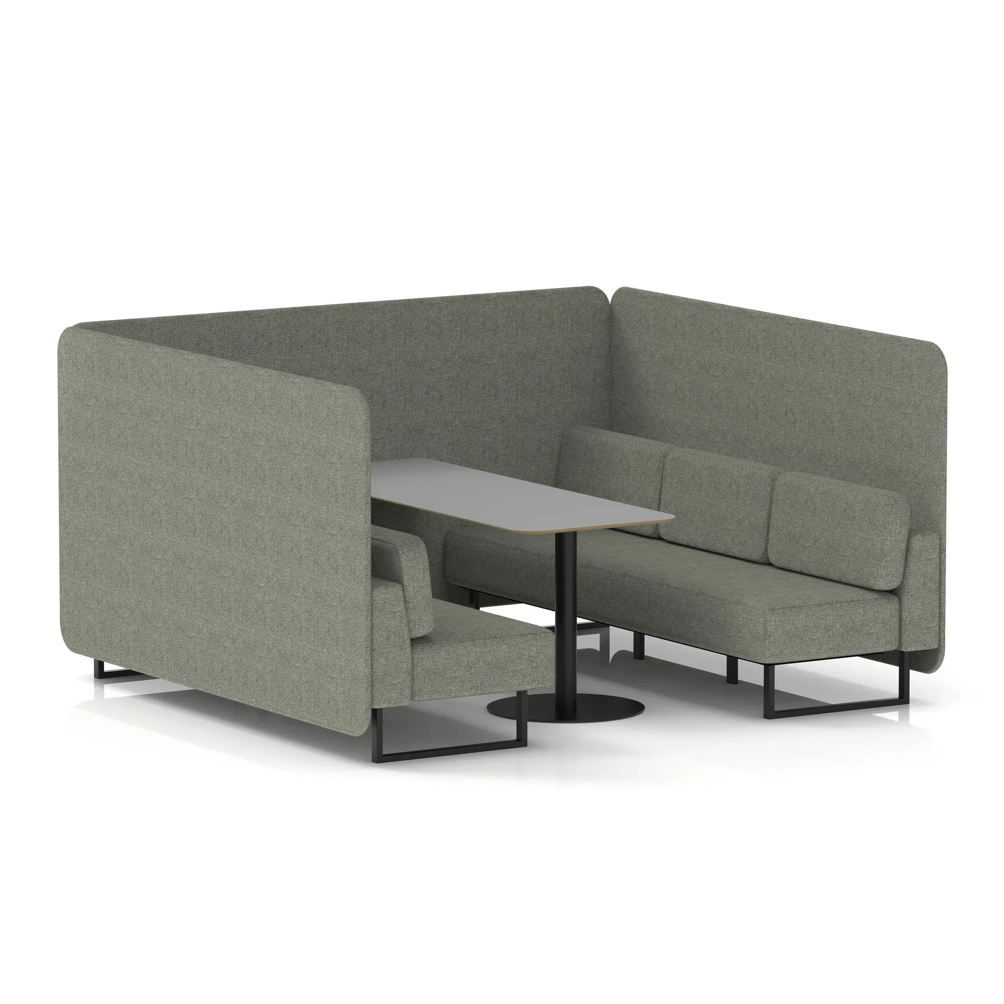 EE - Brixworth Bench Booth With Grey Table In Single Tone