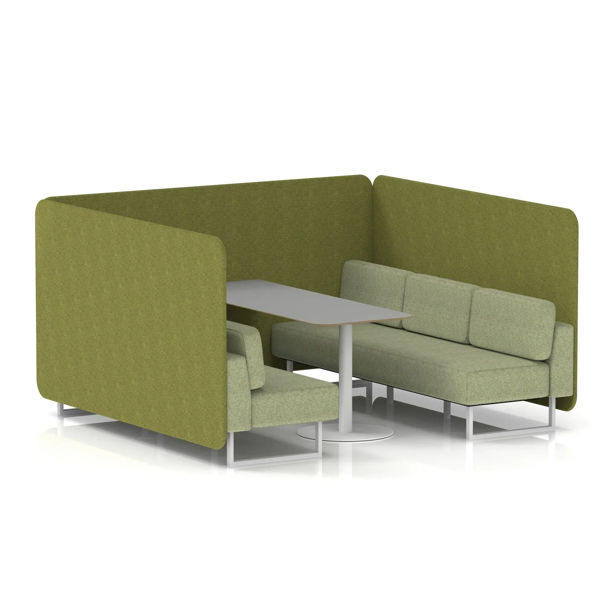 Brixworth Bench Booth With Grey Table In Two Tone