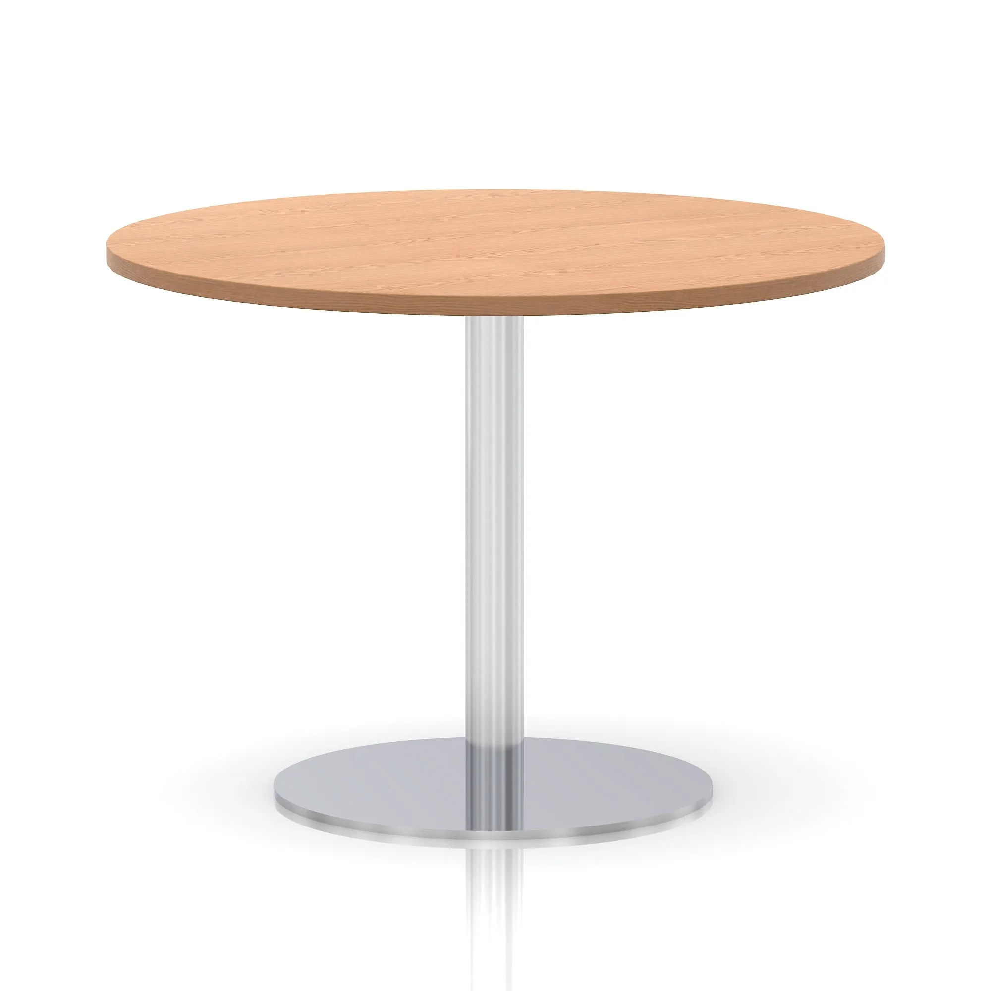 EE - Italia Round Poseur Table Silver Leg