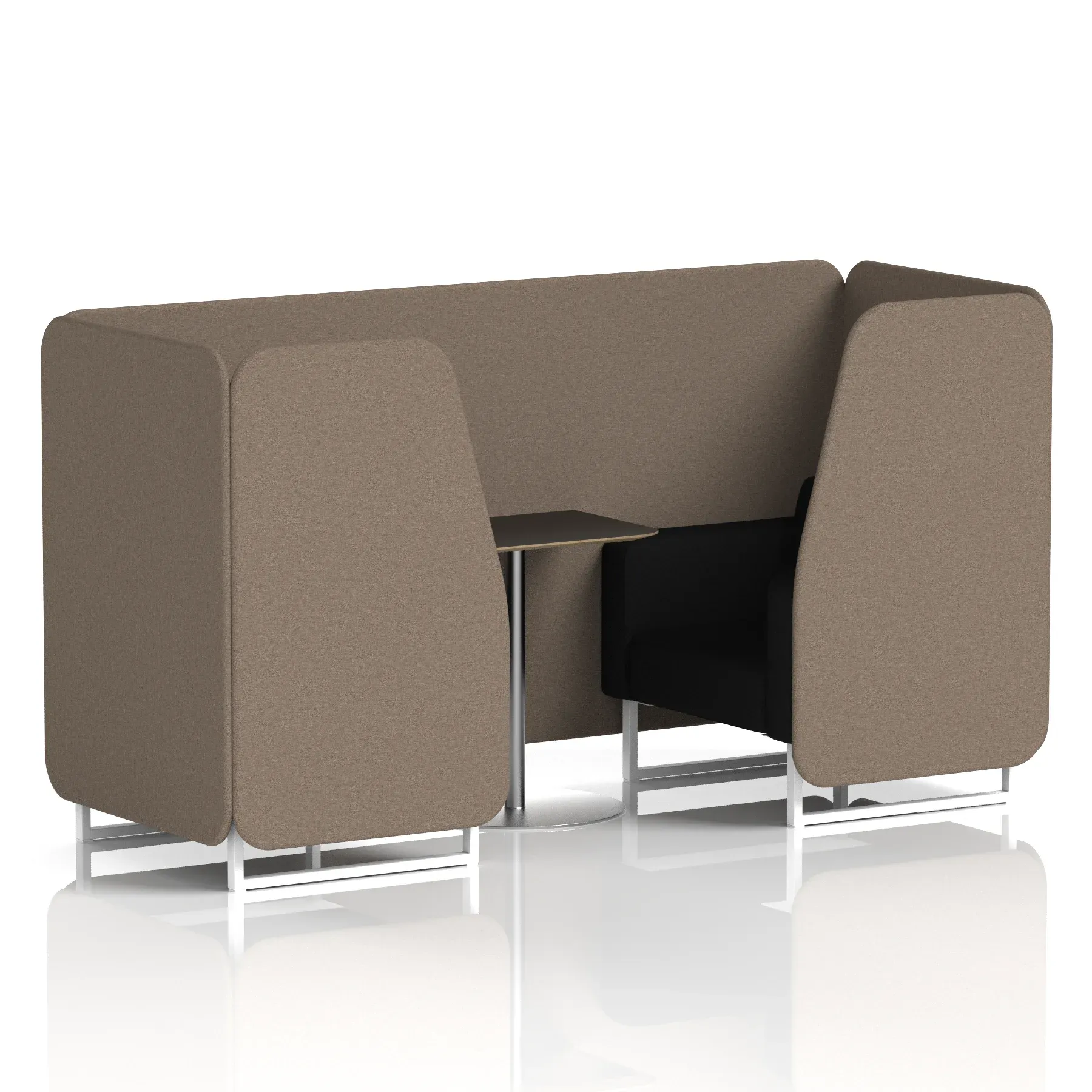 Brixworth Booth With Black Table In Two Tone