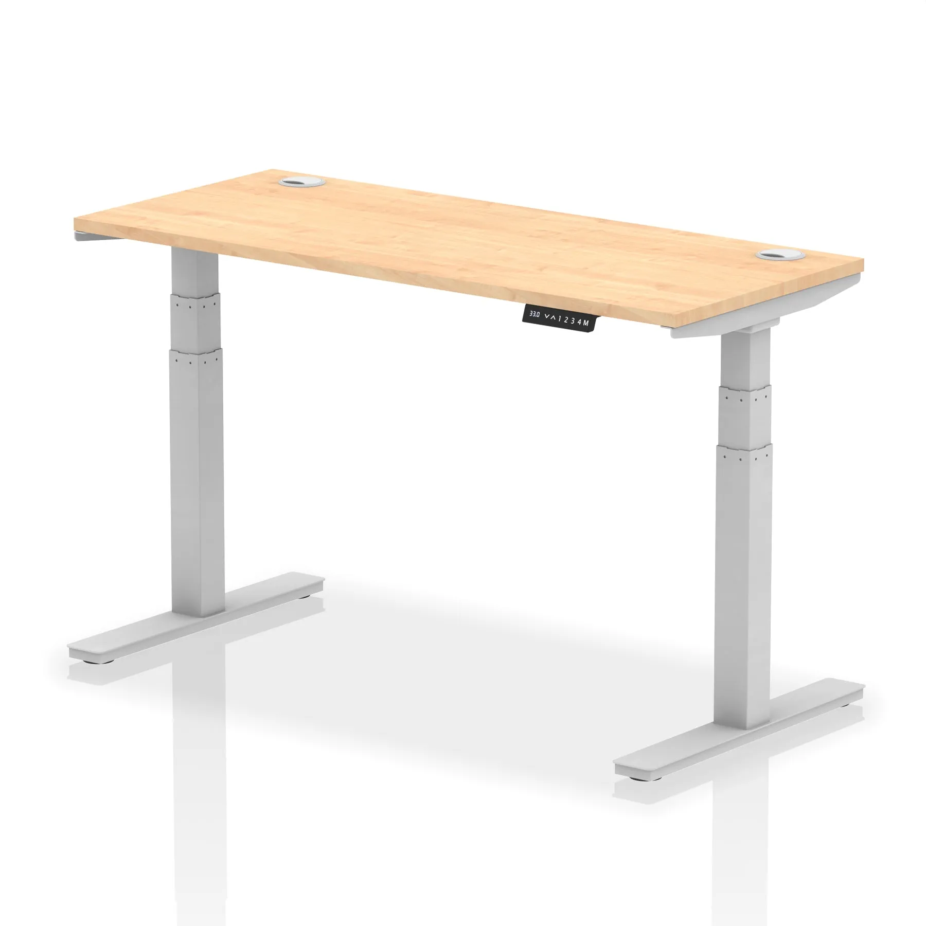 EE - Air Height Adjustable Slimline Desk With Cable Ports