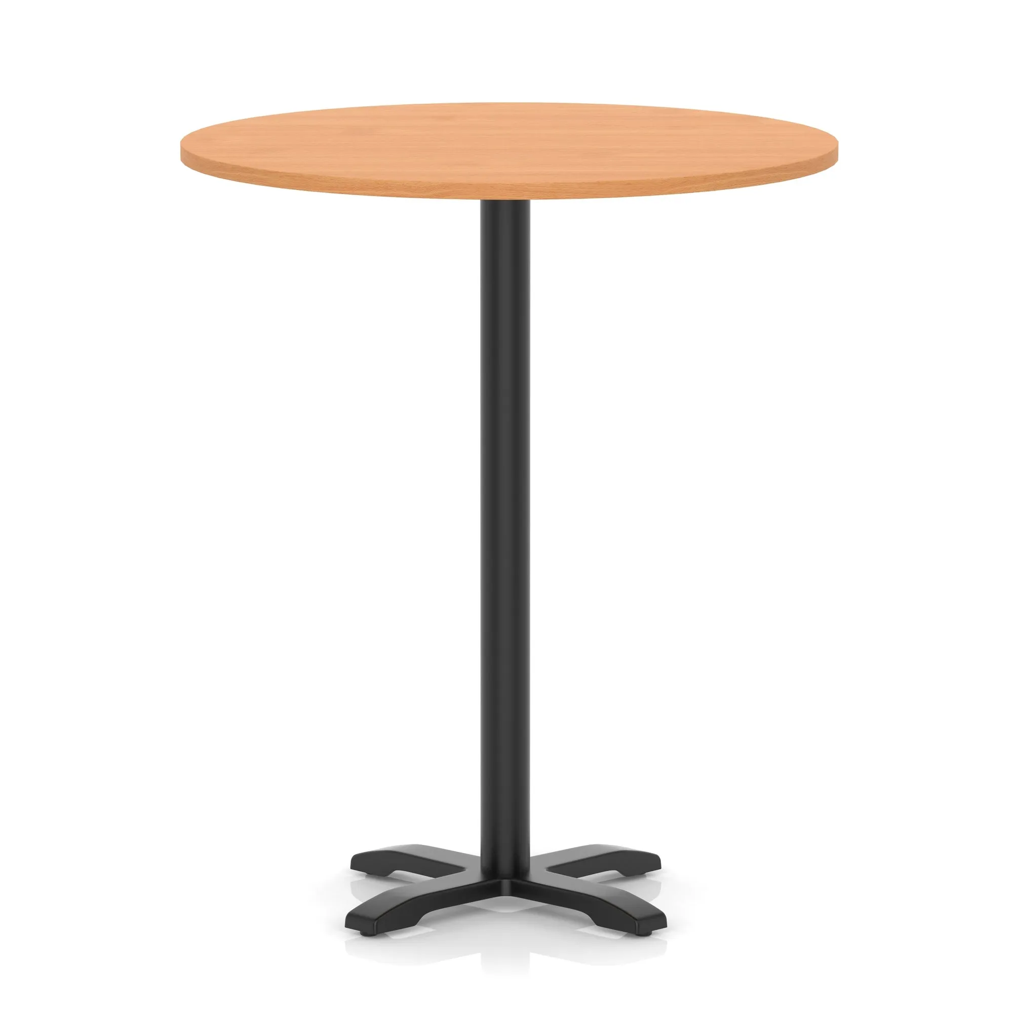 Italia Round Poseur Table With Cross Base Black Leg