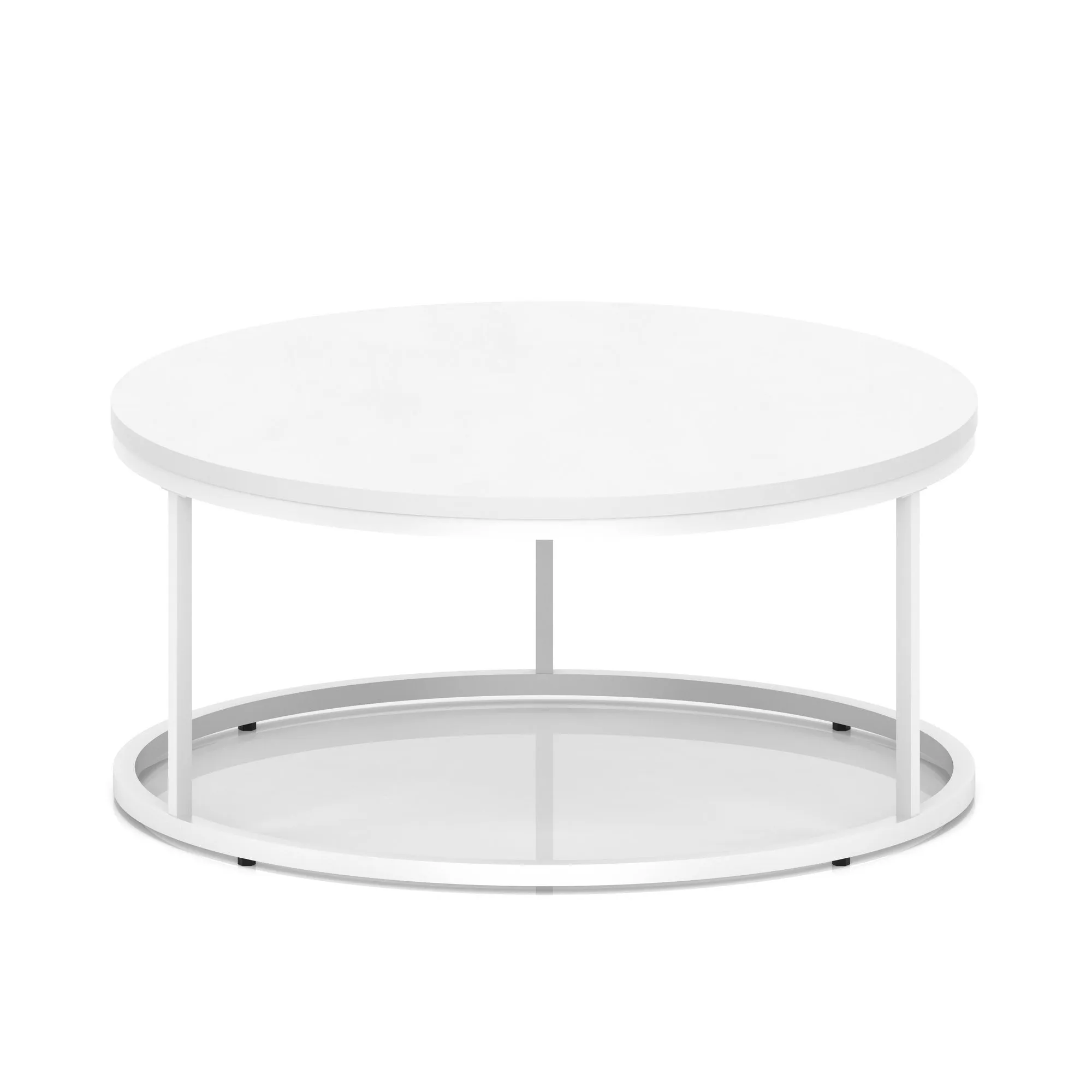 Impulse Round Coffee Table With Metal Frame
