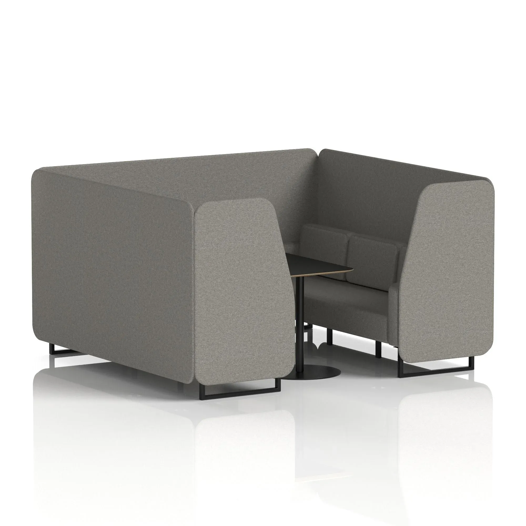 Brixworth Booth With Black Table In Single Tone