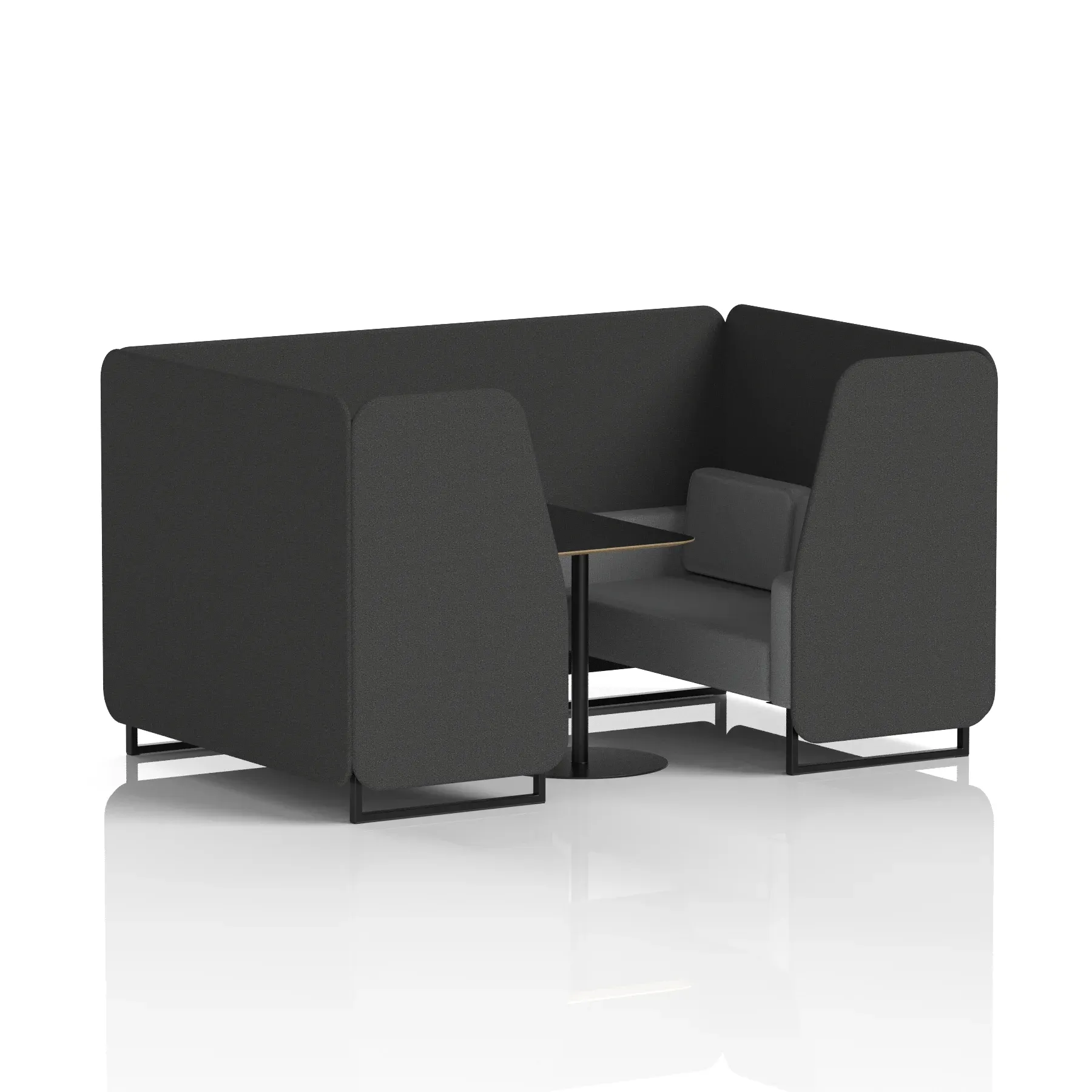 Brixworth Booth With Black Table In Two Tone