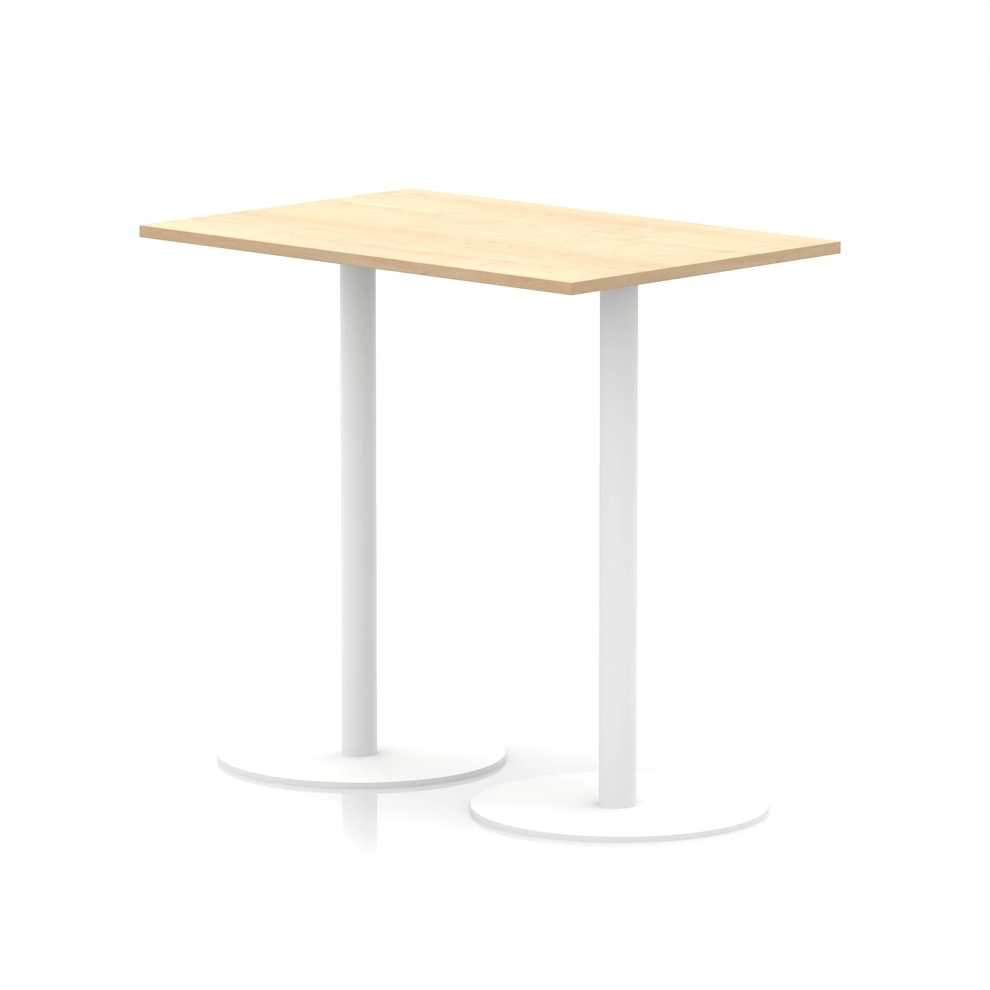 EE - Italia Rectangular Poseur Table White Leg