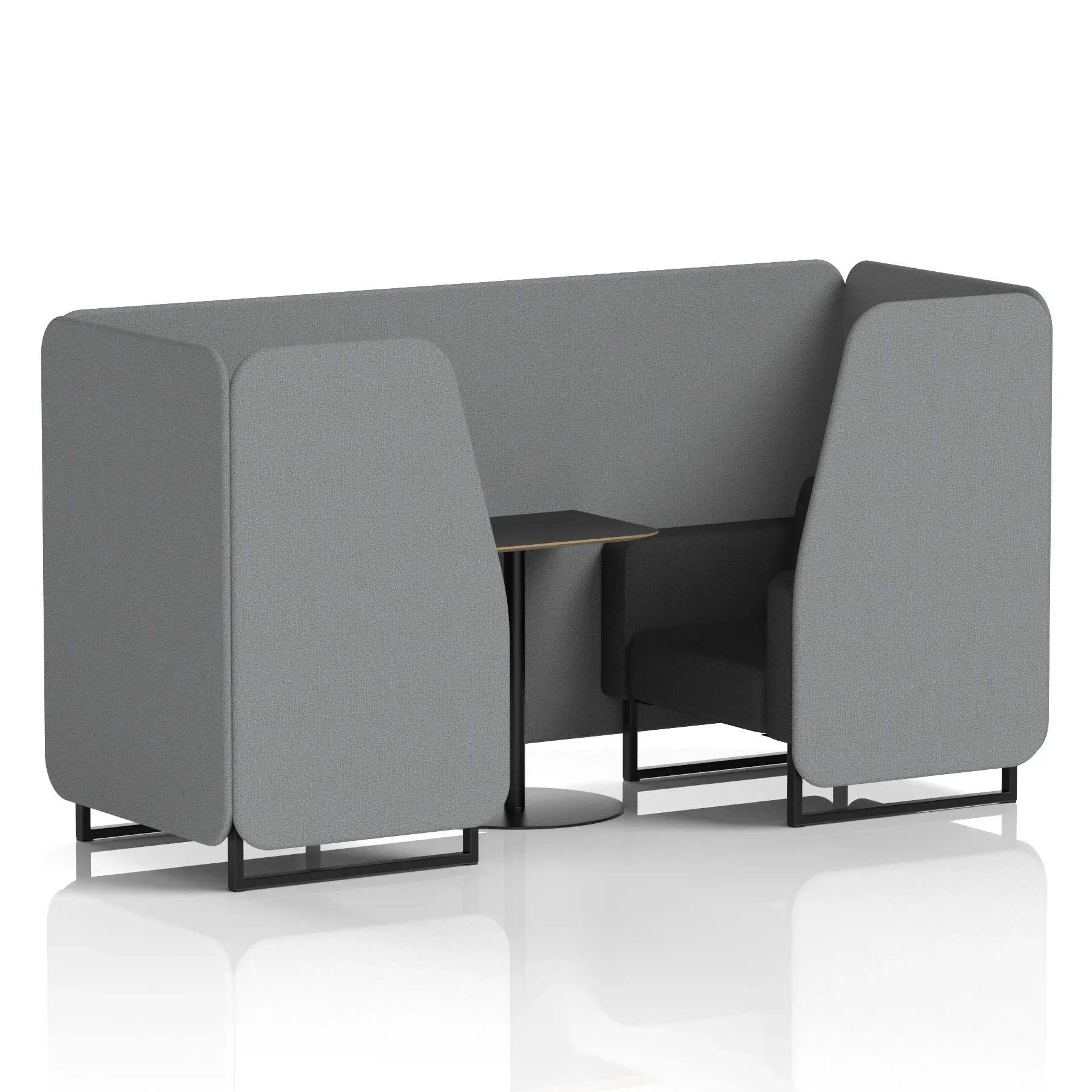 Brixworth Booth With Black Table In Two Tone